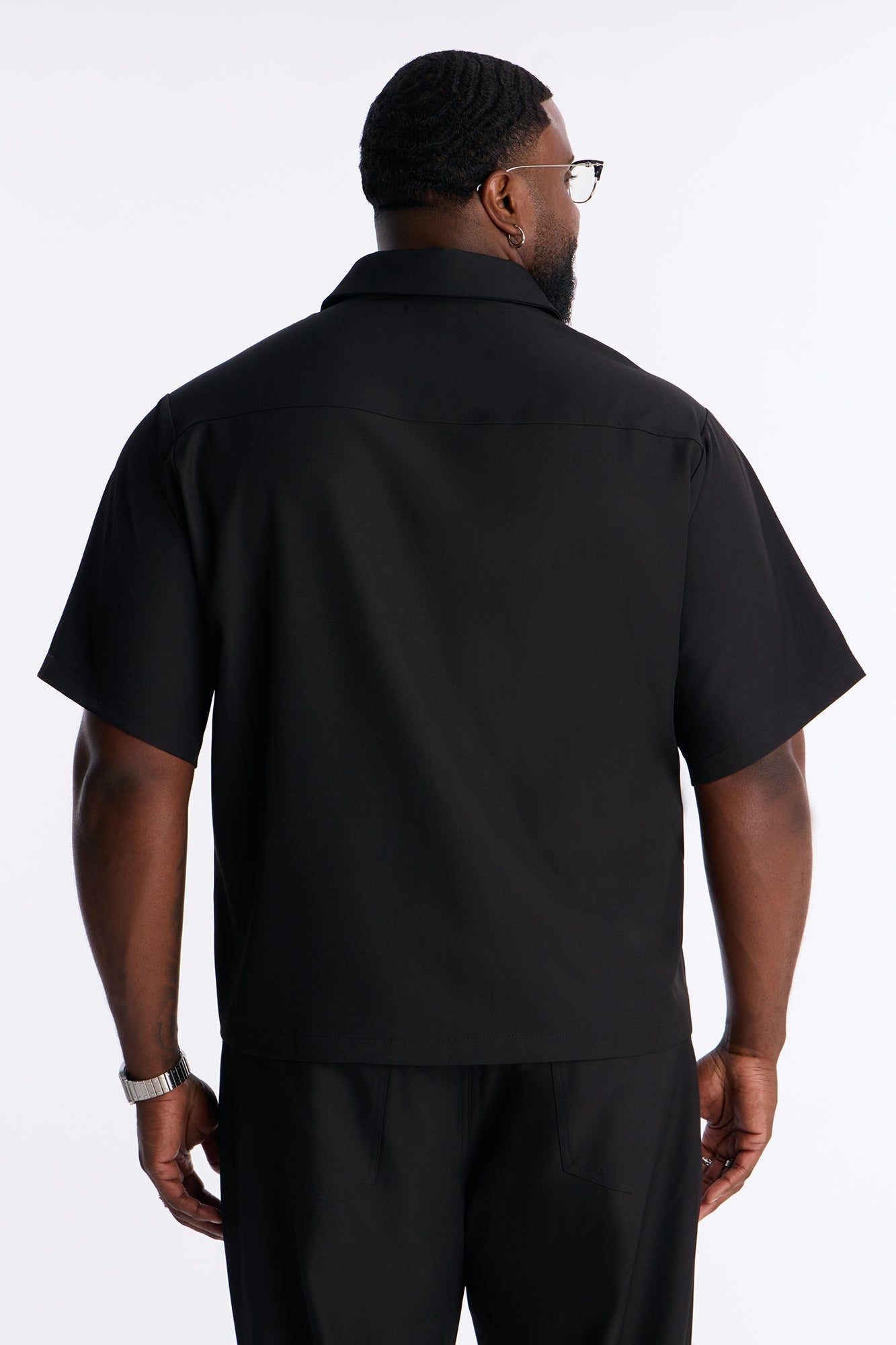 Genesis Origin Embellished Button Up Shirt - Black