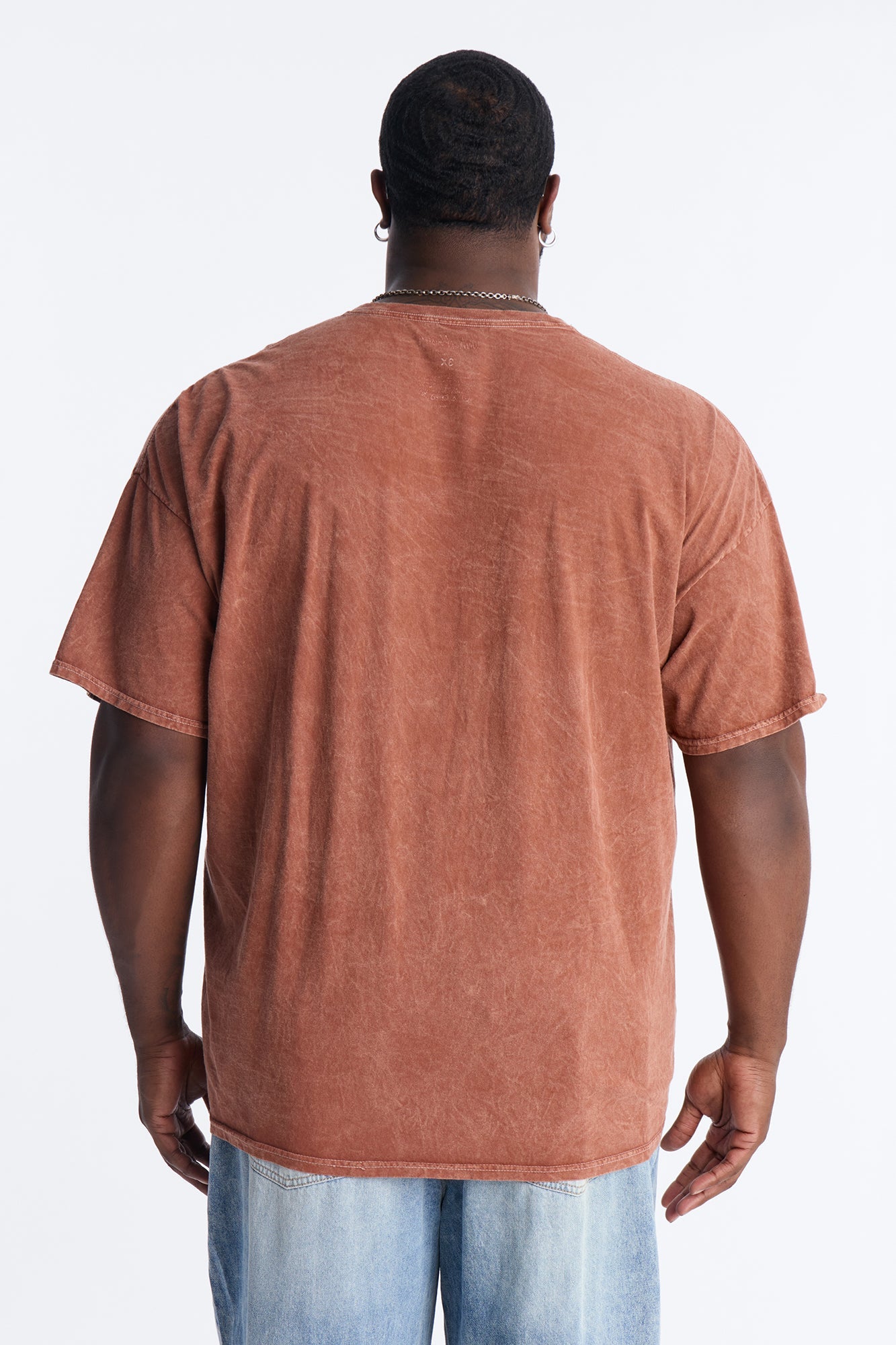 Whitney Houston Mineral Wash Graphic Short Sleeve Tee - Brown