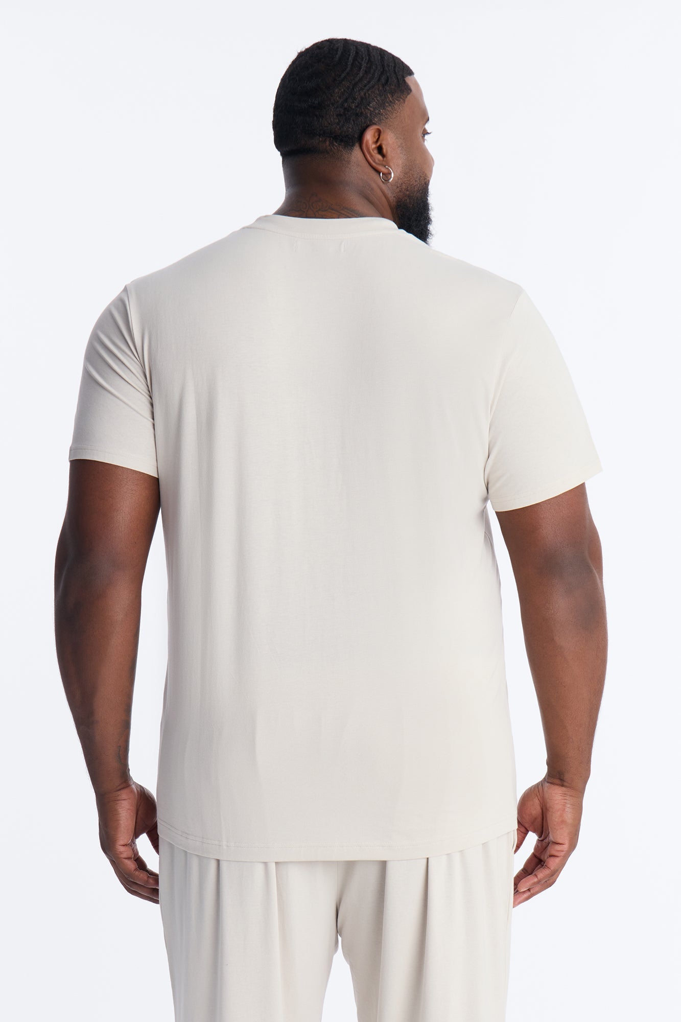 Essential Modal Lounge Short Sleeve Tee - Stone