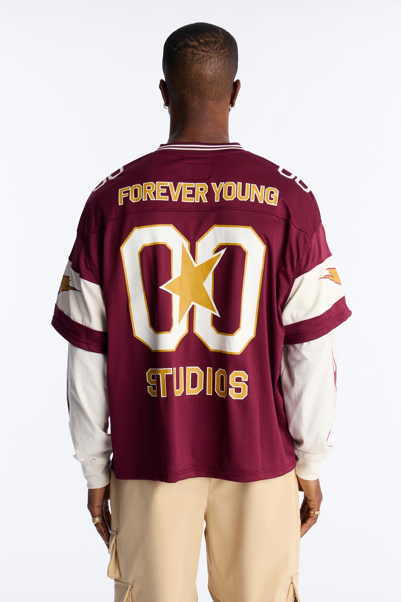 Forever Young Studio Jersey 2fer - Burgundy