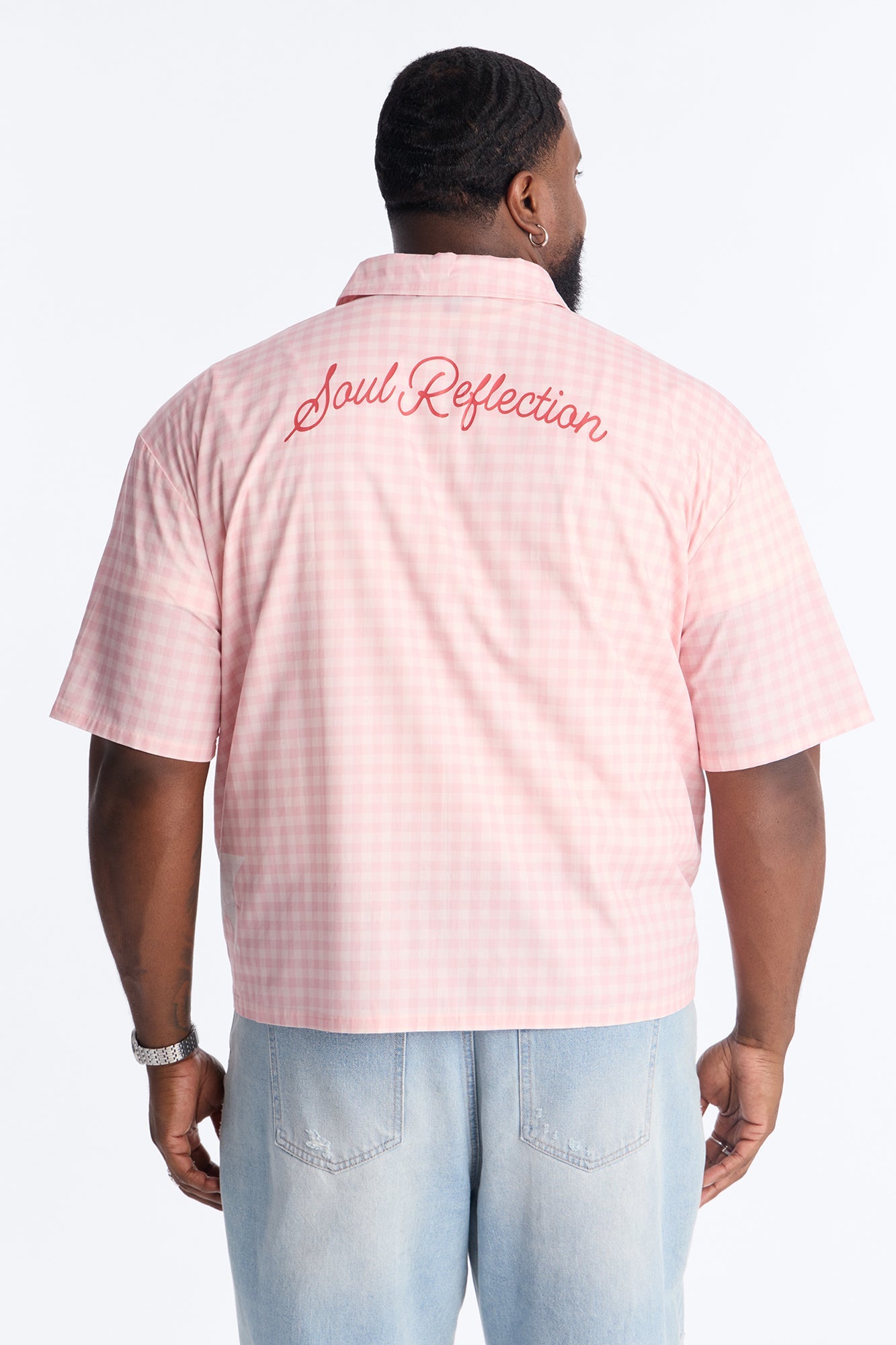 Sacred Star Reflection 07 Button Up Shirt - Pink