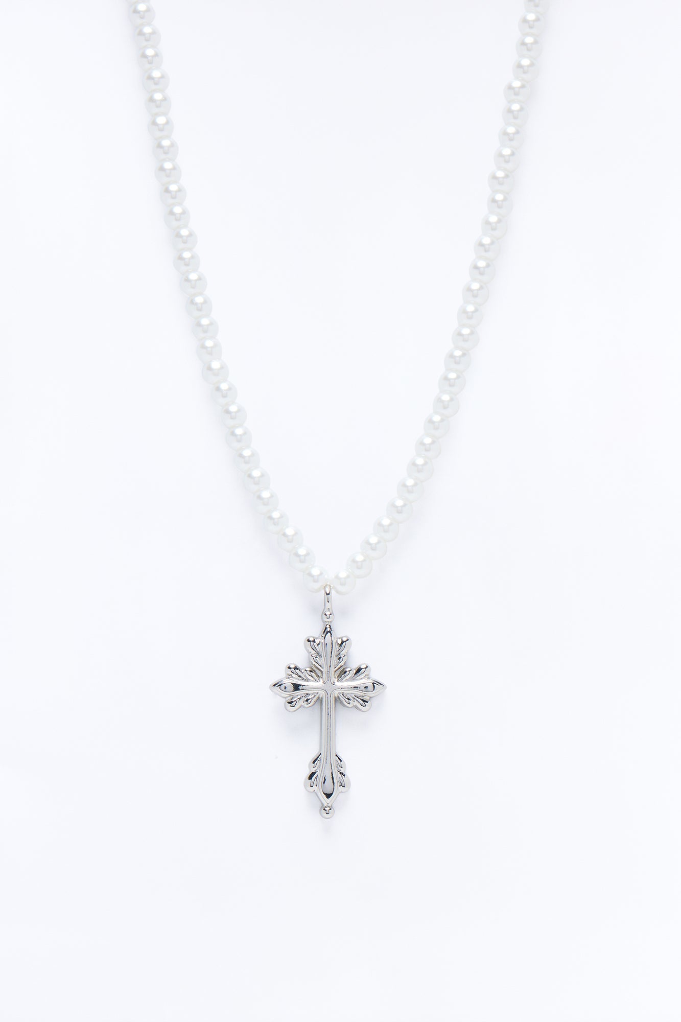 Pearl Reverence Necklace - Silver