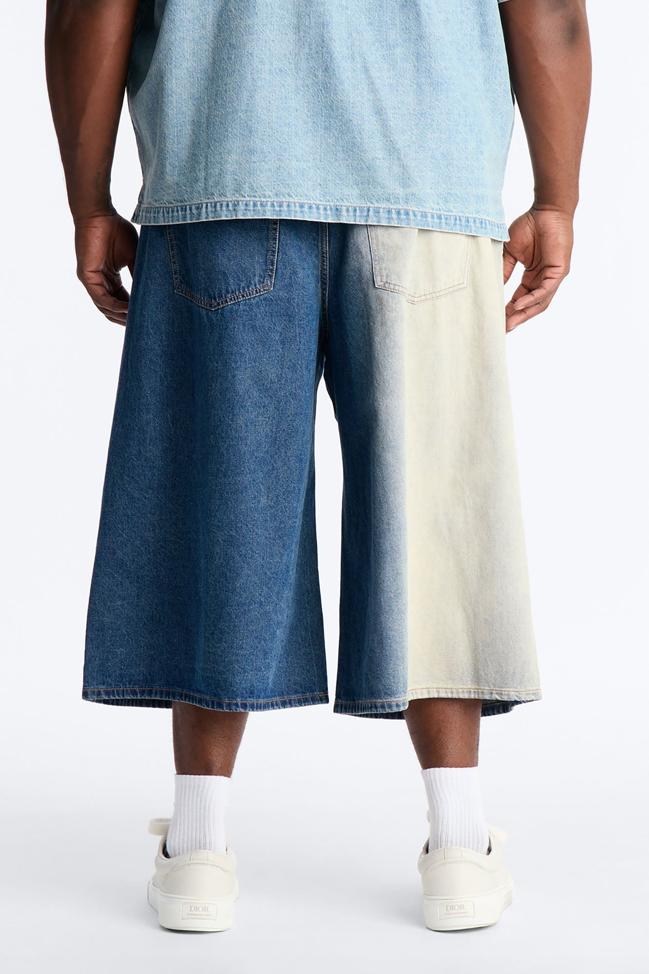 Super Baggy Spitline Denim Short - Vintage Blue Wash