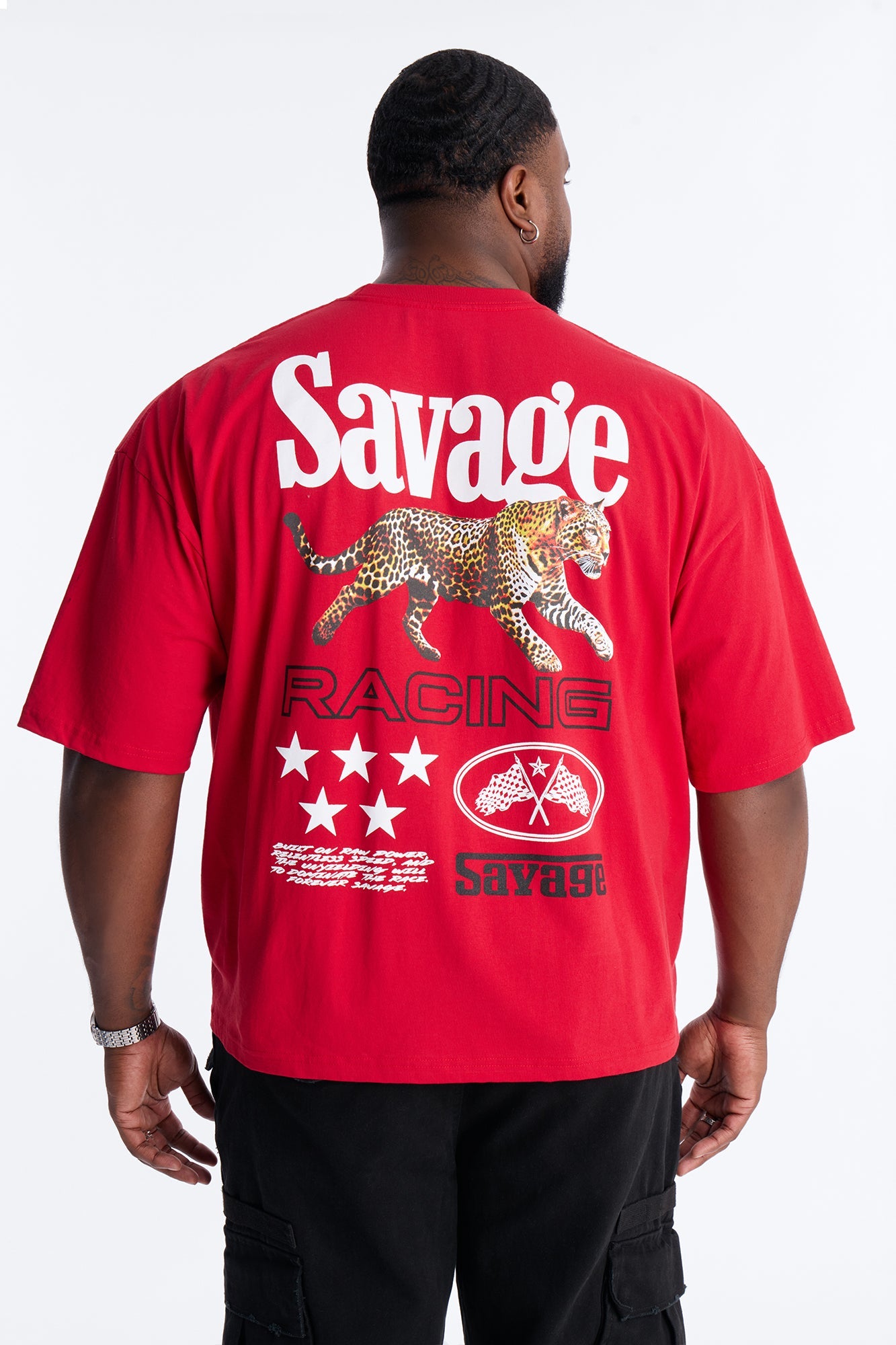 Savage Racing Insticts Boxy Short Sleeve Tee - Red
