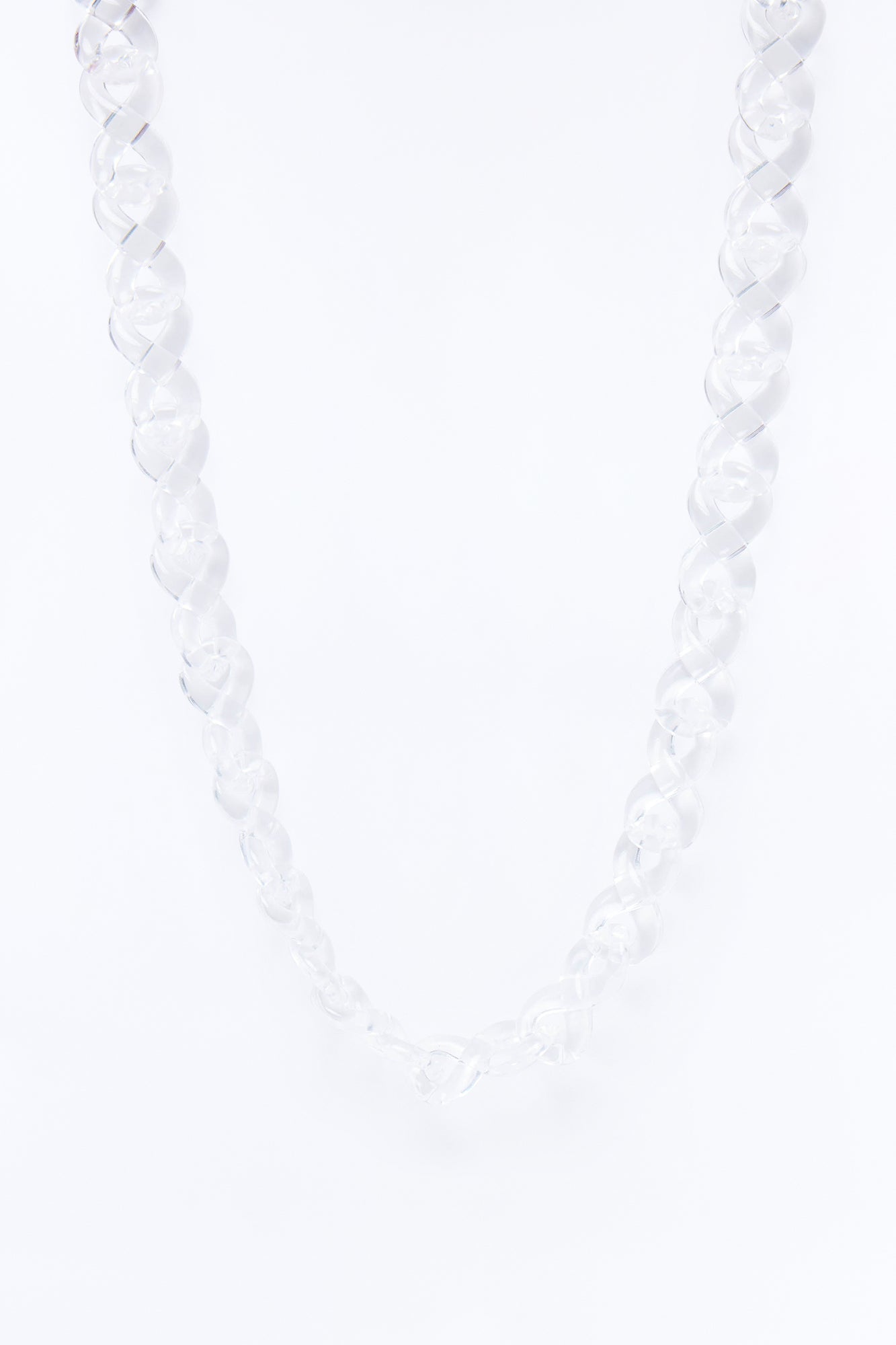 Thick Clear Infinity Chain Necklace - Clear