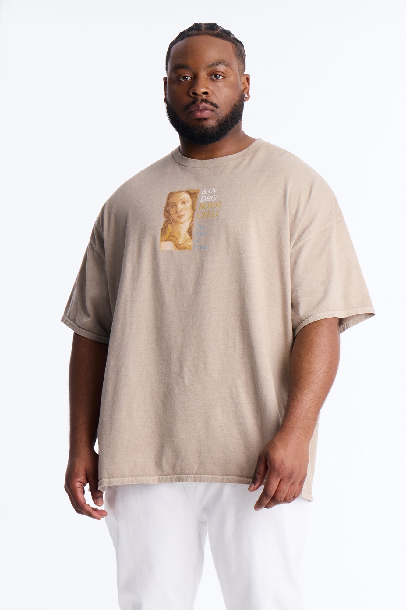 Birth Of Venus Botticelli Short Sleeve Tee - Taupe