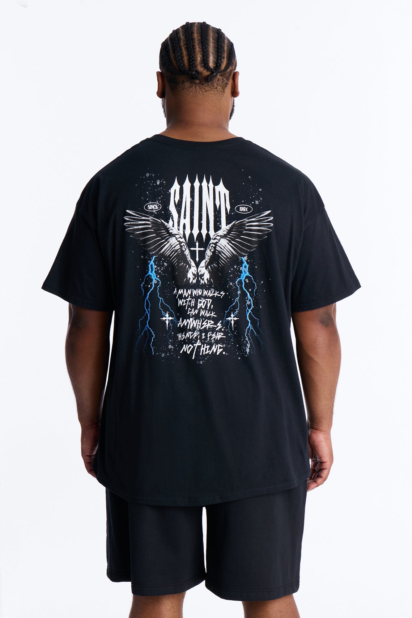 Saint Fear Nothing Oversized Short Sleeve Tee - Black