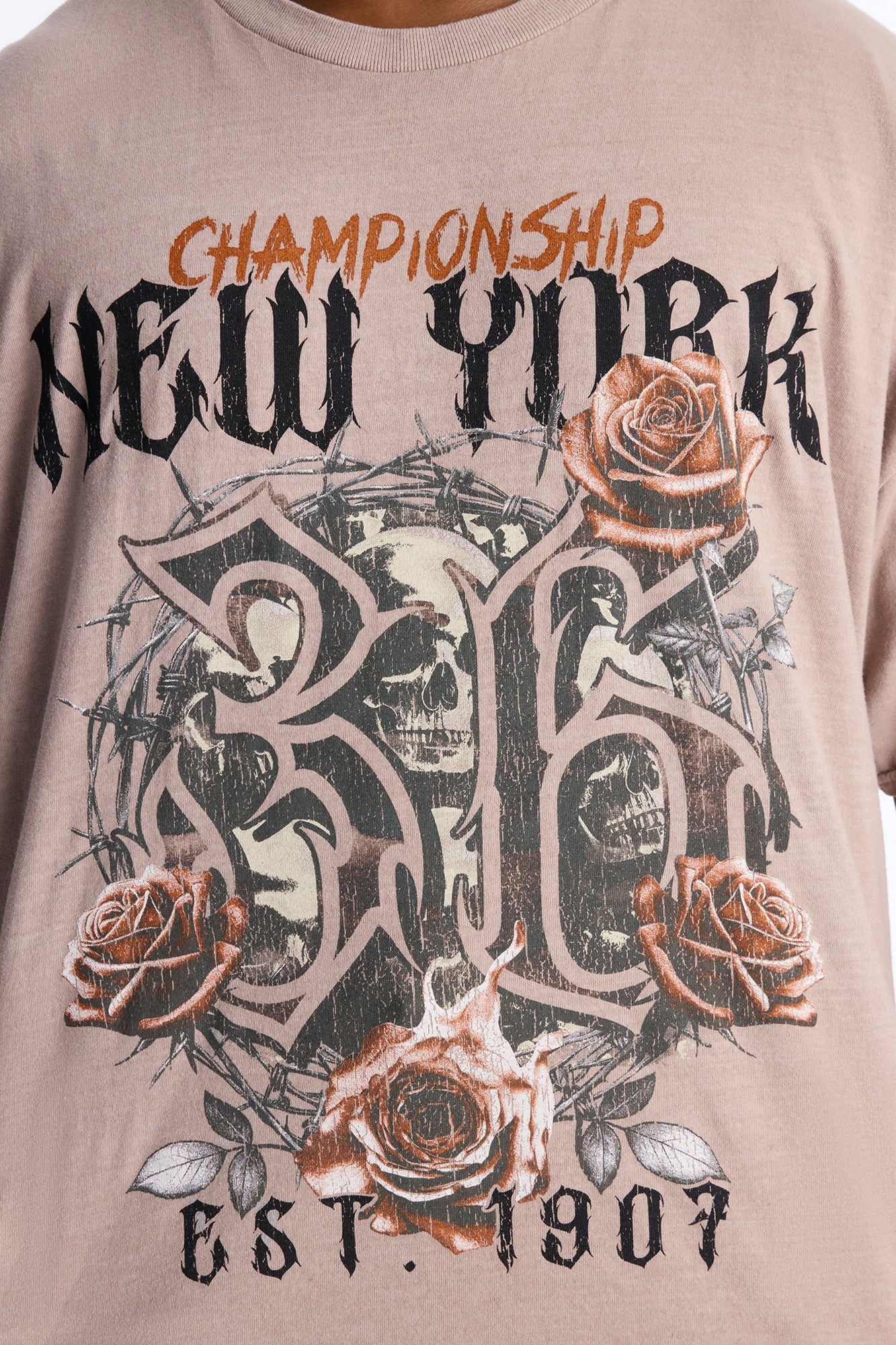 Championship NYC Oversized Short Sleeve Tee - Taupe