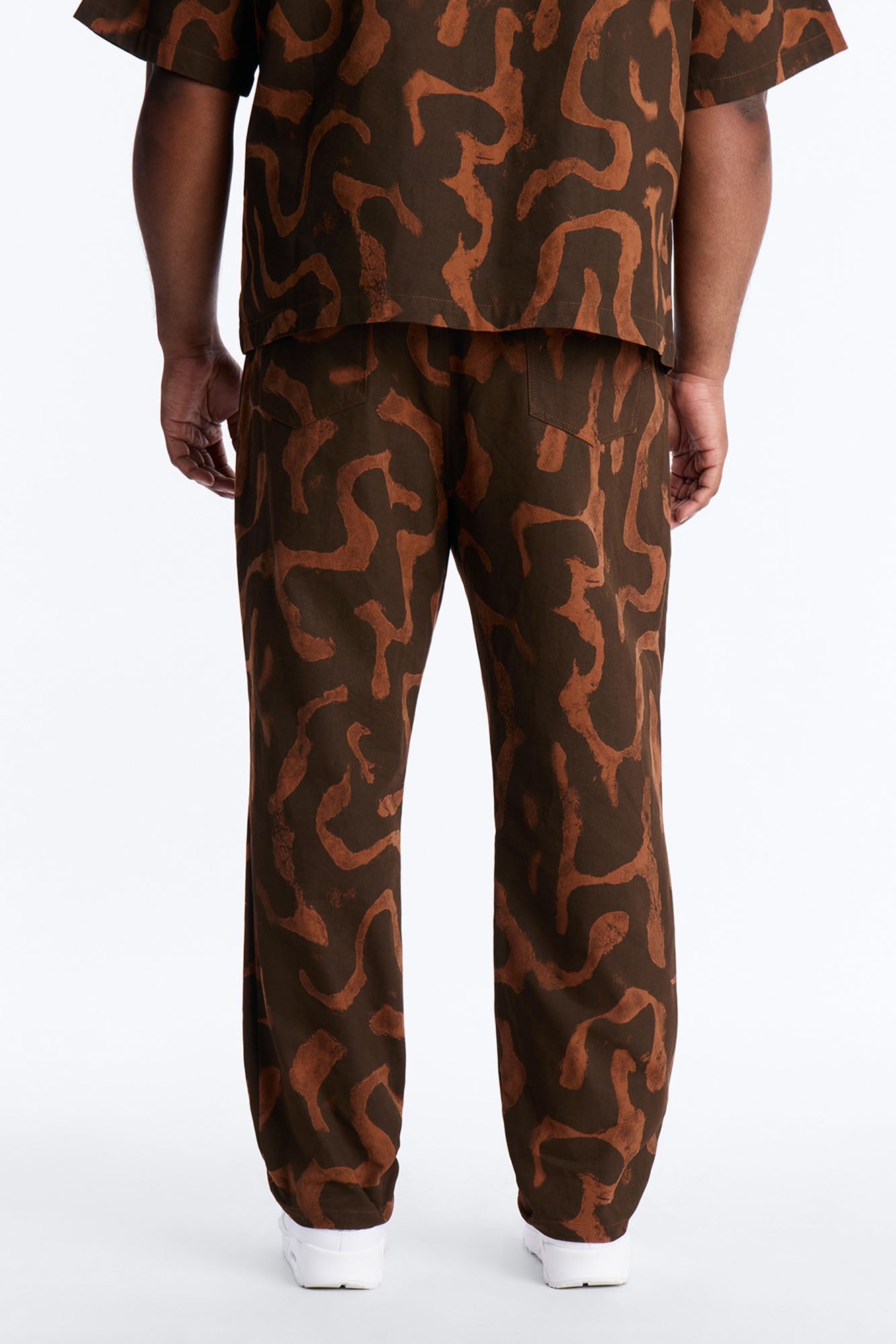 Slim Drizzled Pant - Rust