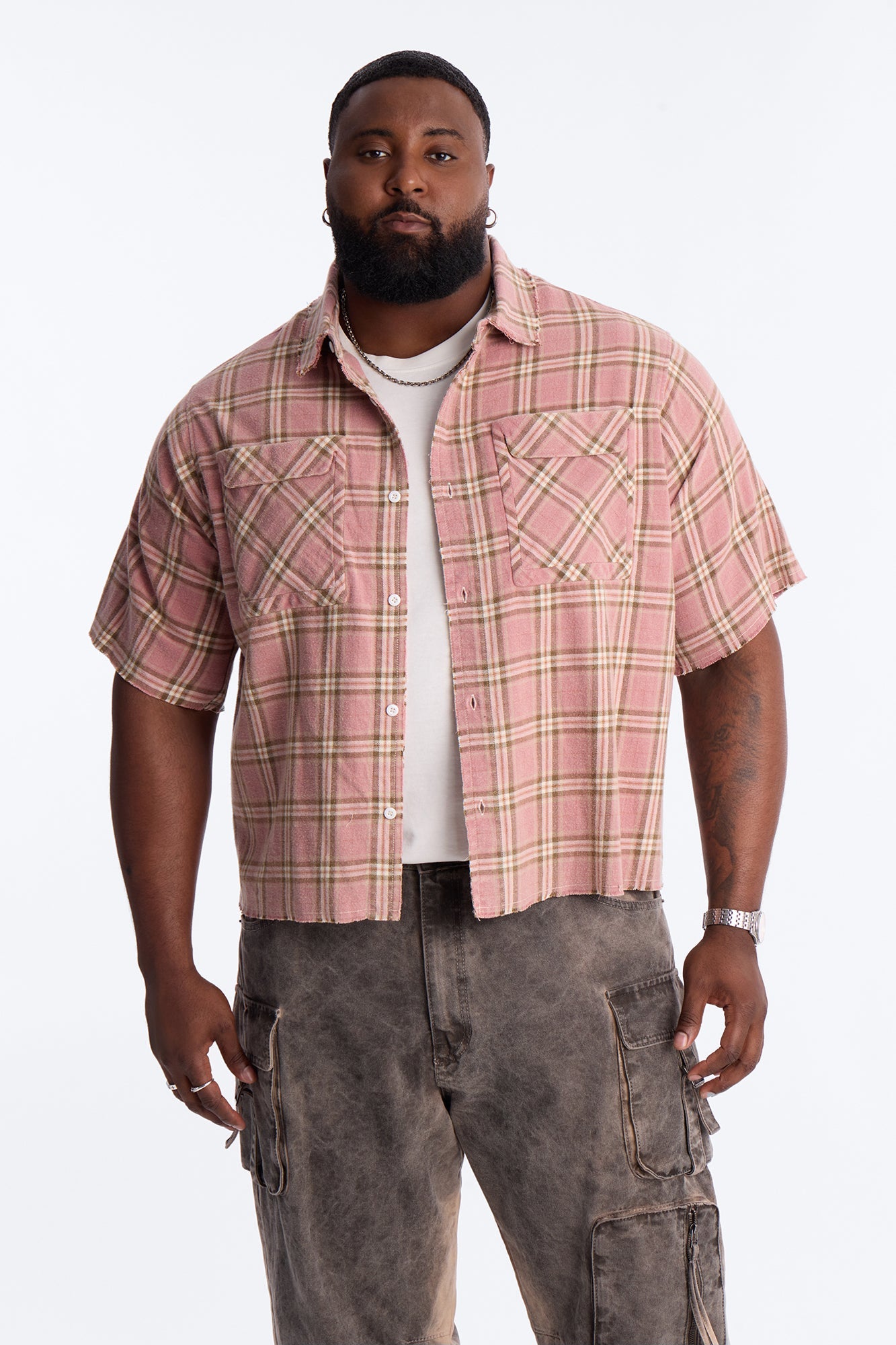 Really Really Flannel Button Up Shirt - Pink