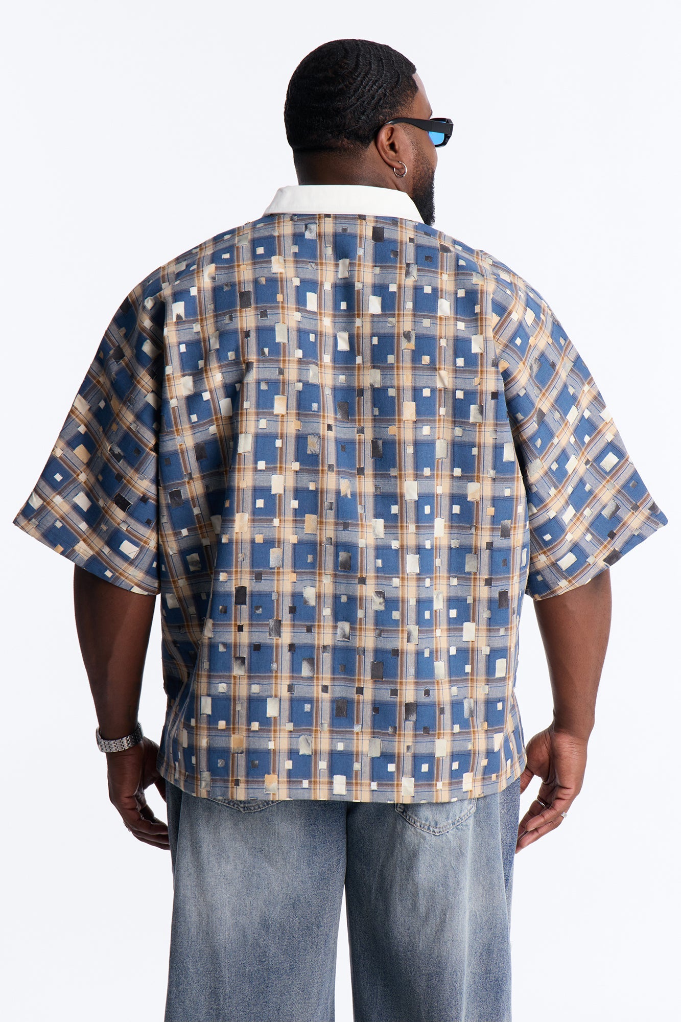 Oversized Dustwave Polo Shirt - Blue