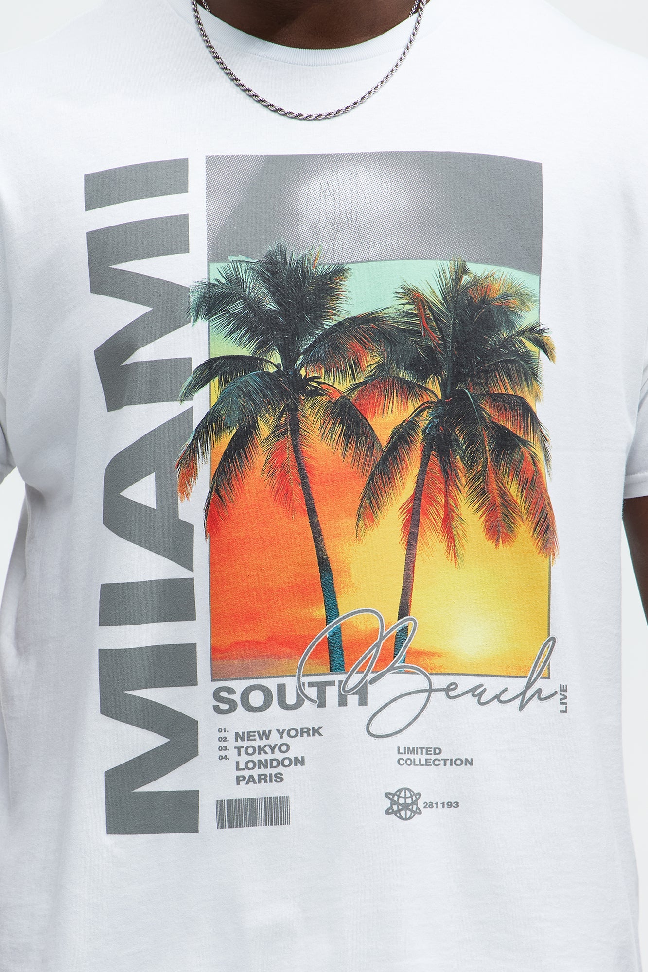 Miami South Beach Short Sleeve Tee - White