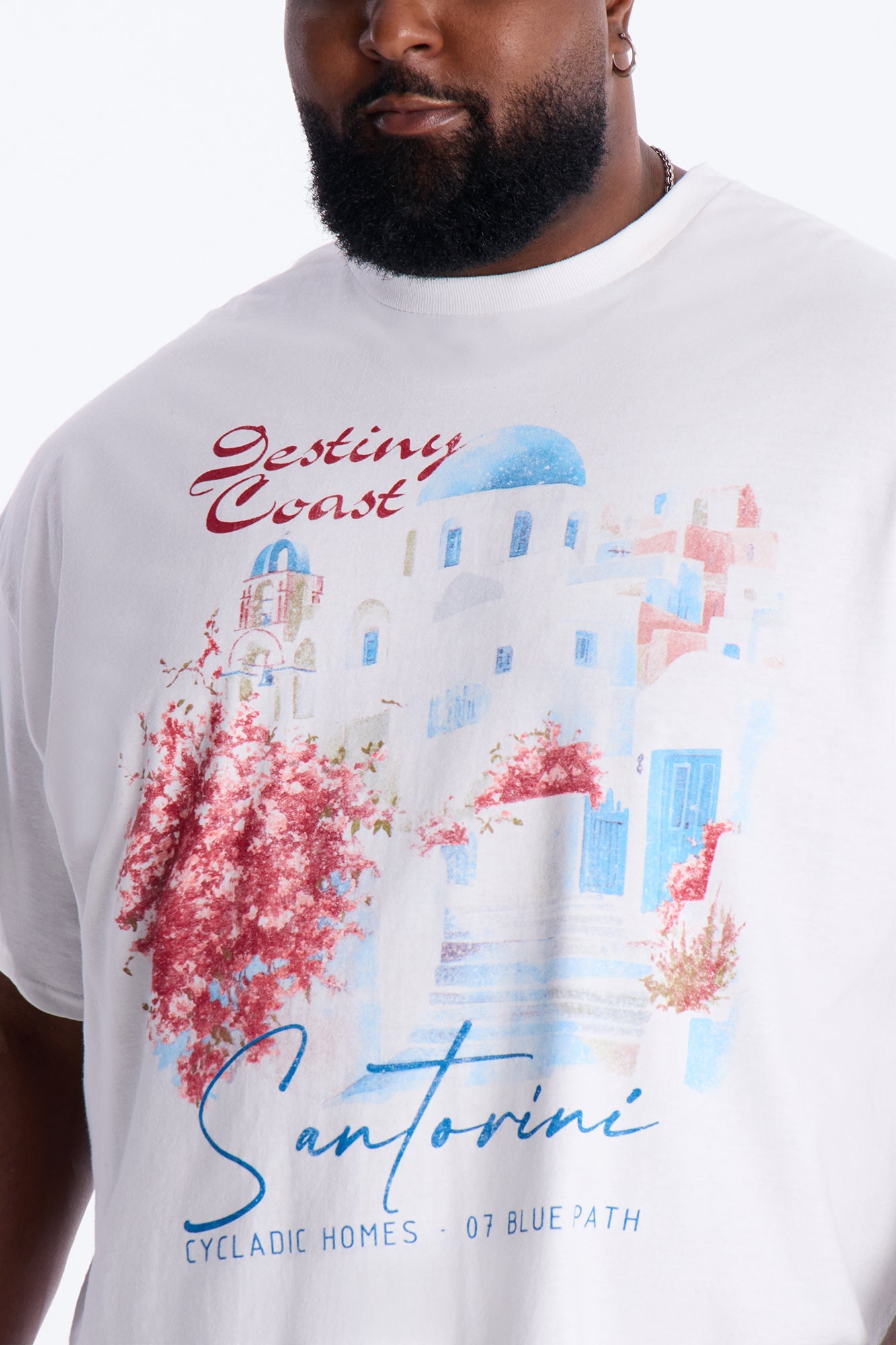 Destiny Coast Oversized Short Sleeve Tee - White