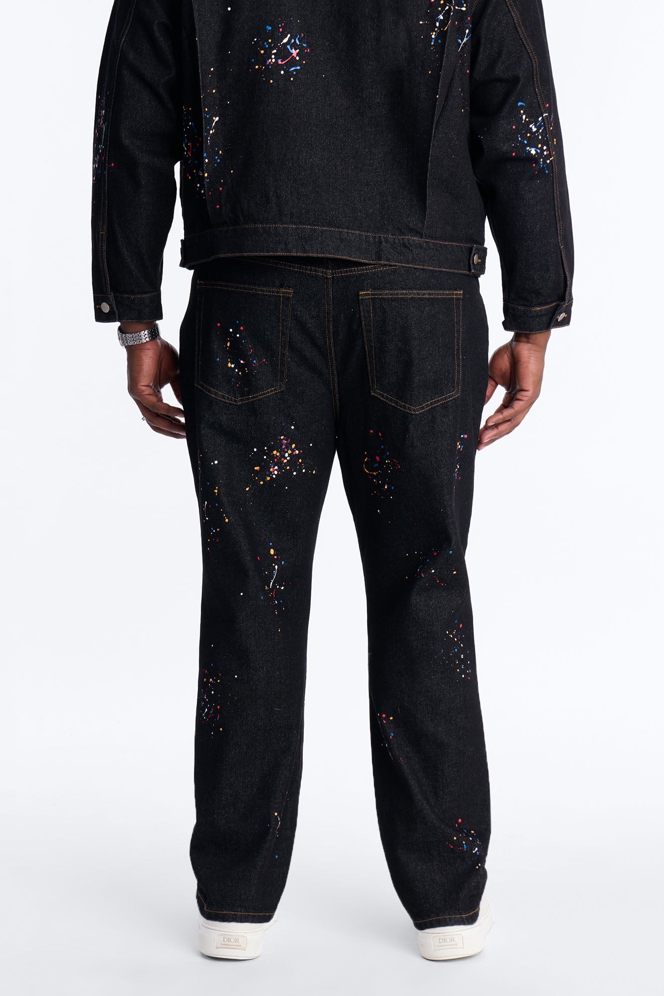 Slim Studio Paint Jeans - Dark Wash