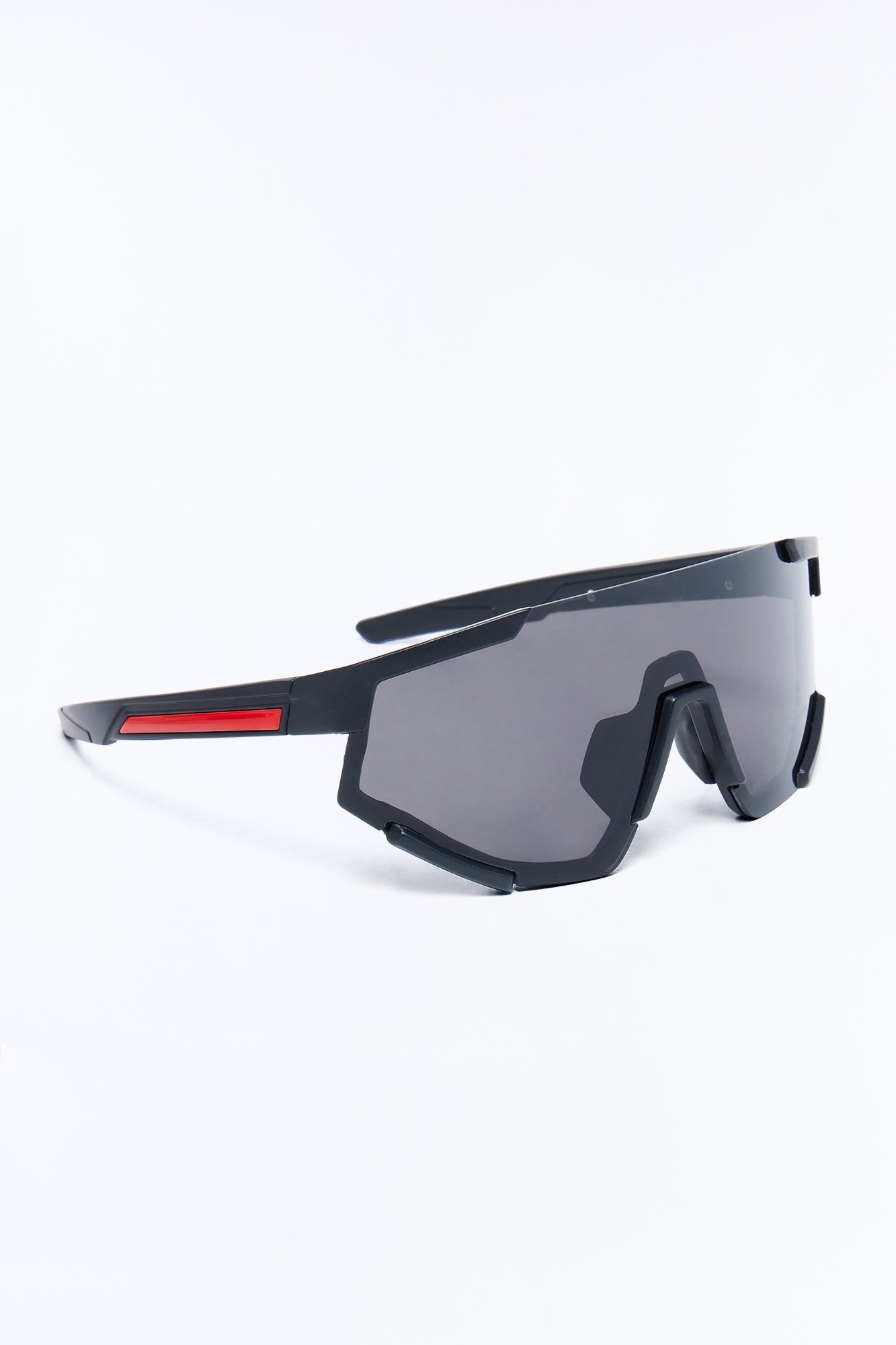 Striving Forward Sport Wrap Sunglasses - Black/Grey