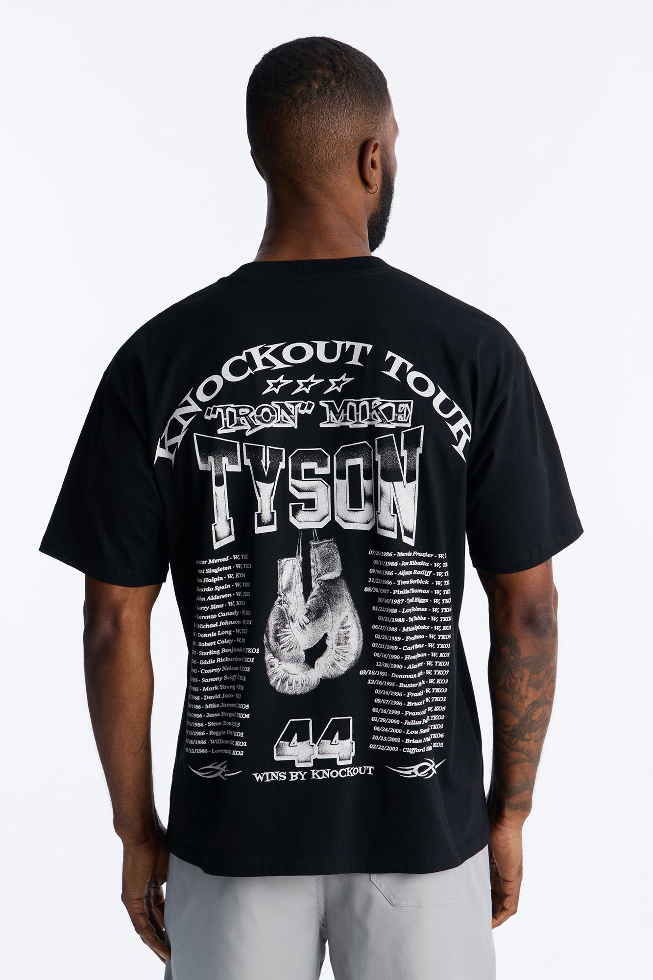Mike Tyson Knockout Tour Heavy Weight Oversized Short Sleeve Tee - Black