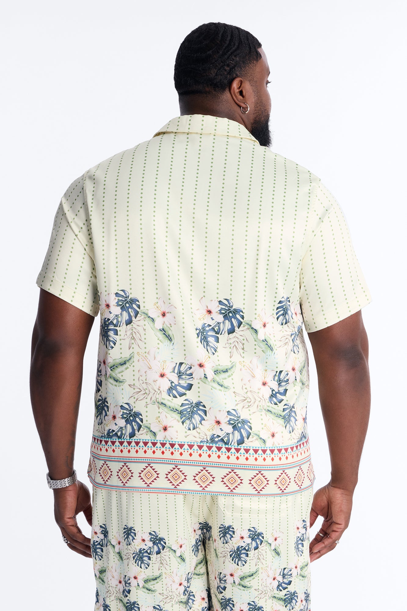 Catalina Island Cuban Collar Button Up Shirt - Yellow