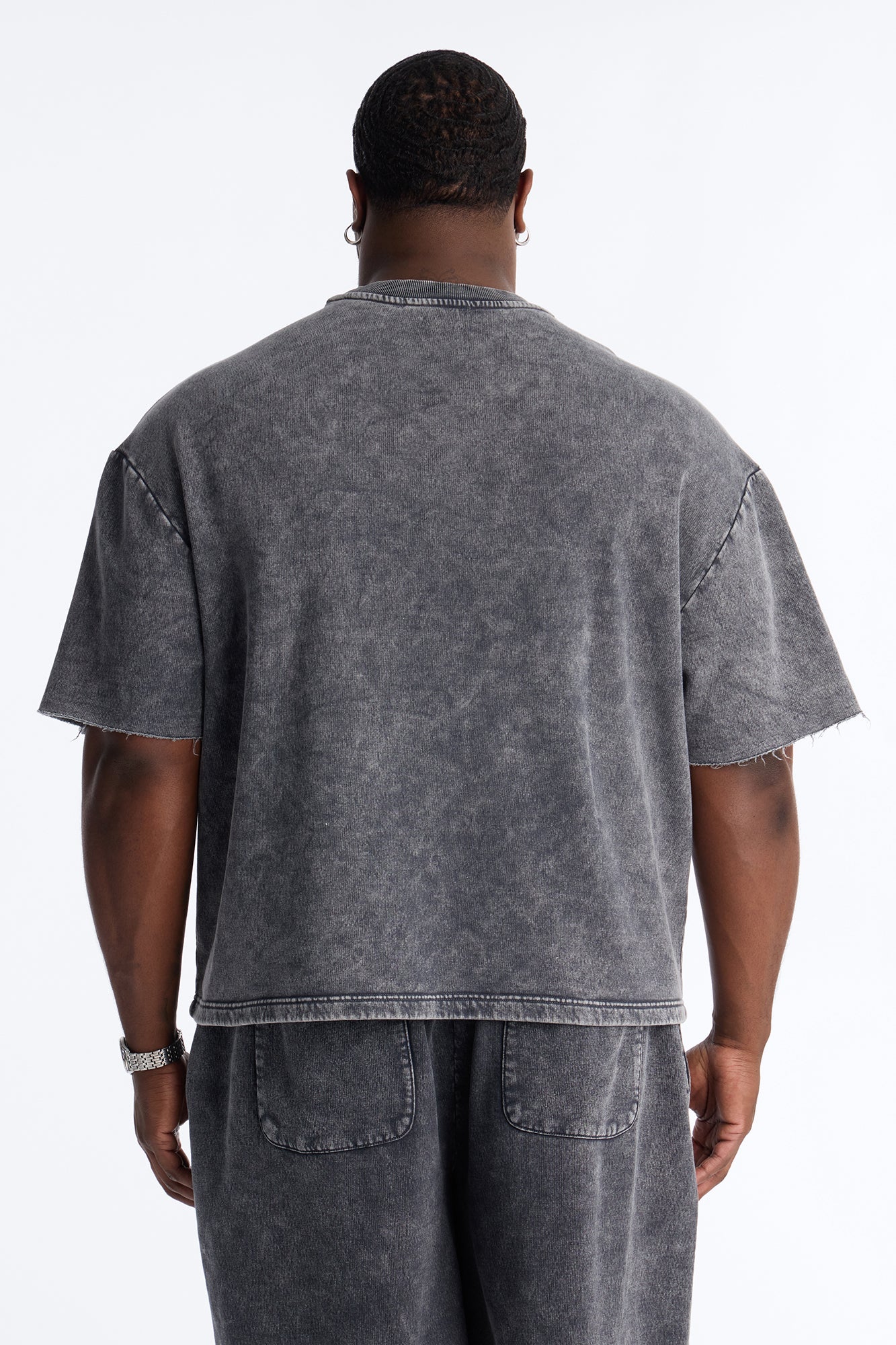 On The Go Washed Tee - Charcoal