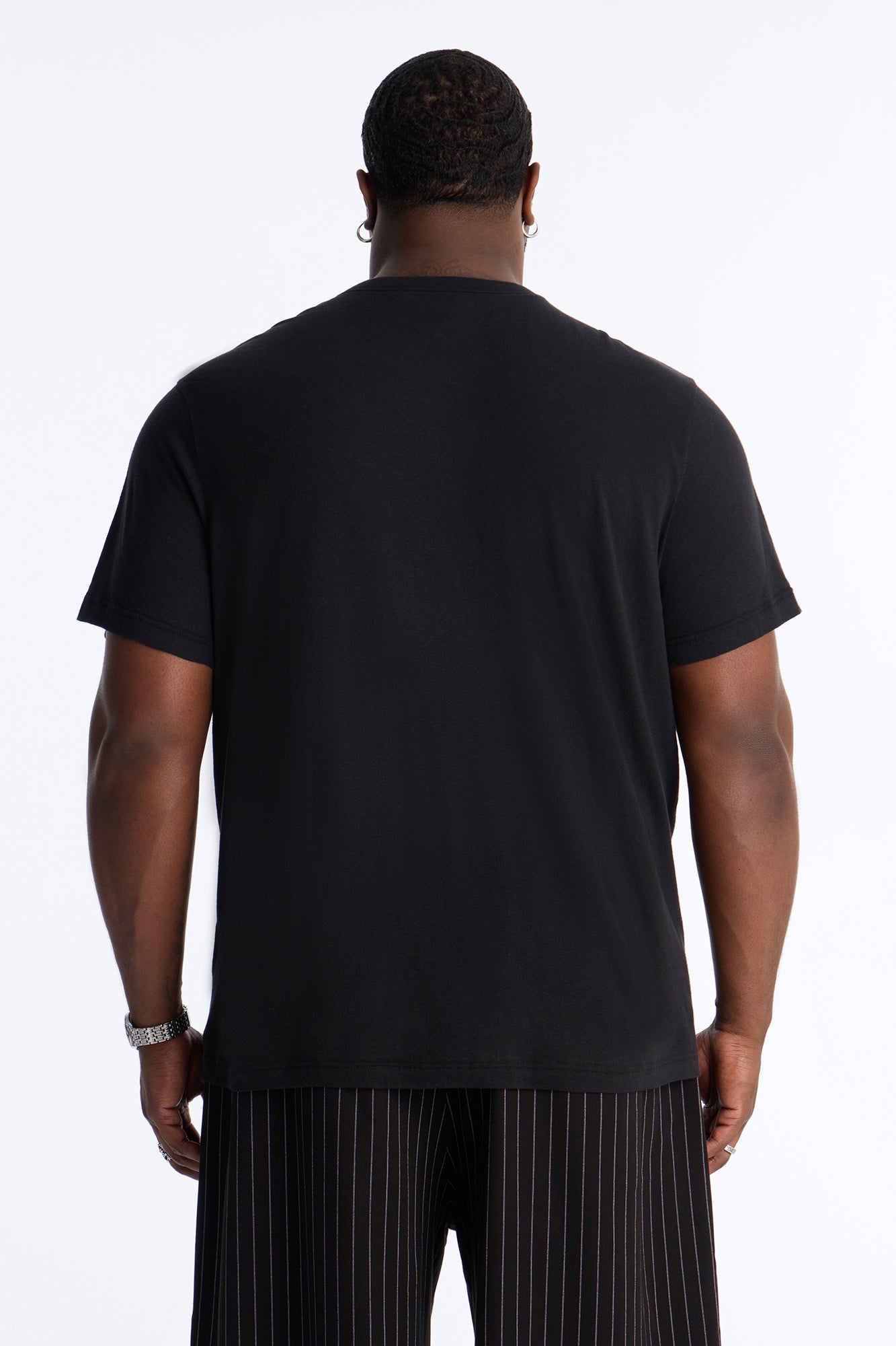 Bahamas Linen Crew Tee - Black
