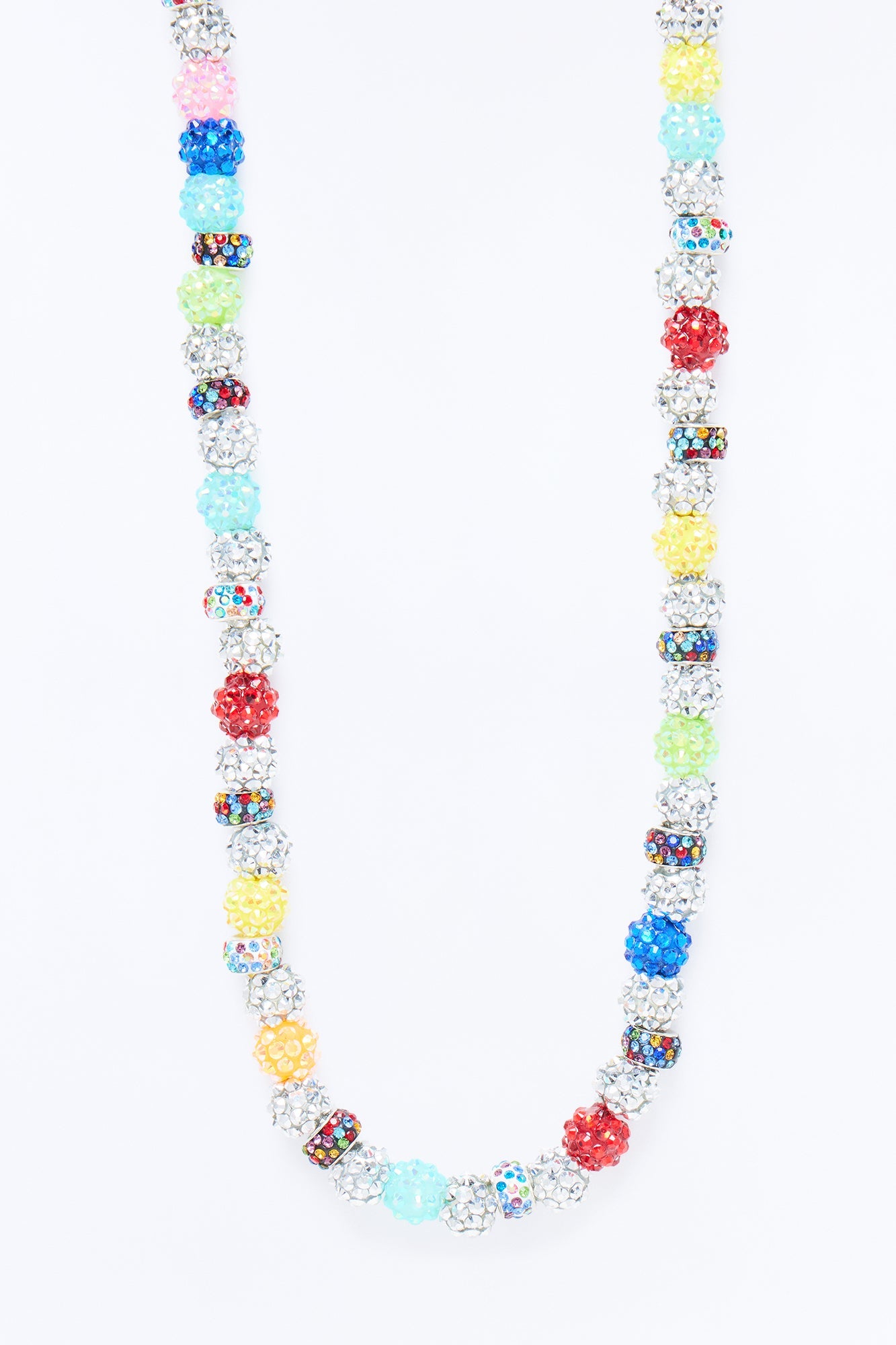 Confetti Iced Beaded Link Necklace - Multi Color