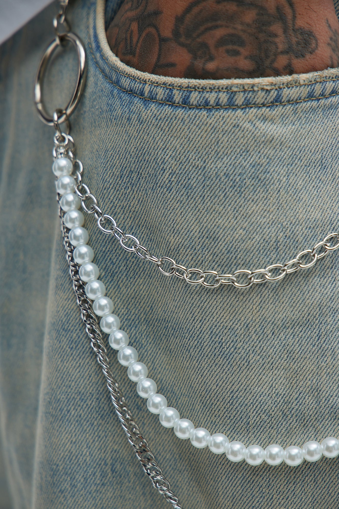 Not Alike Layered Pant Chain - Silver