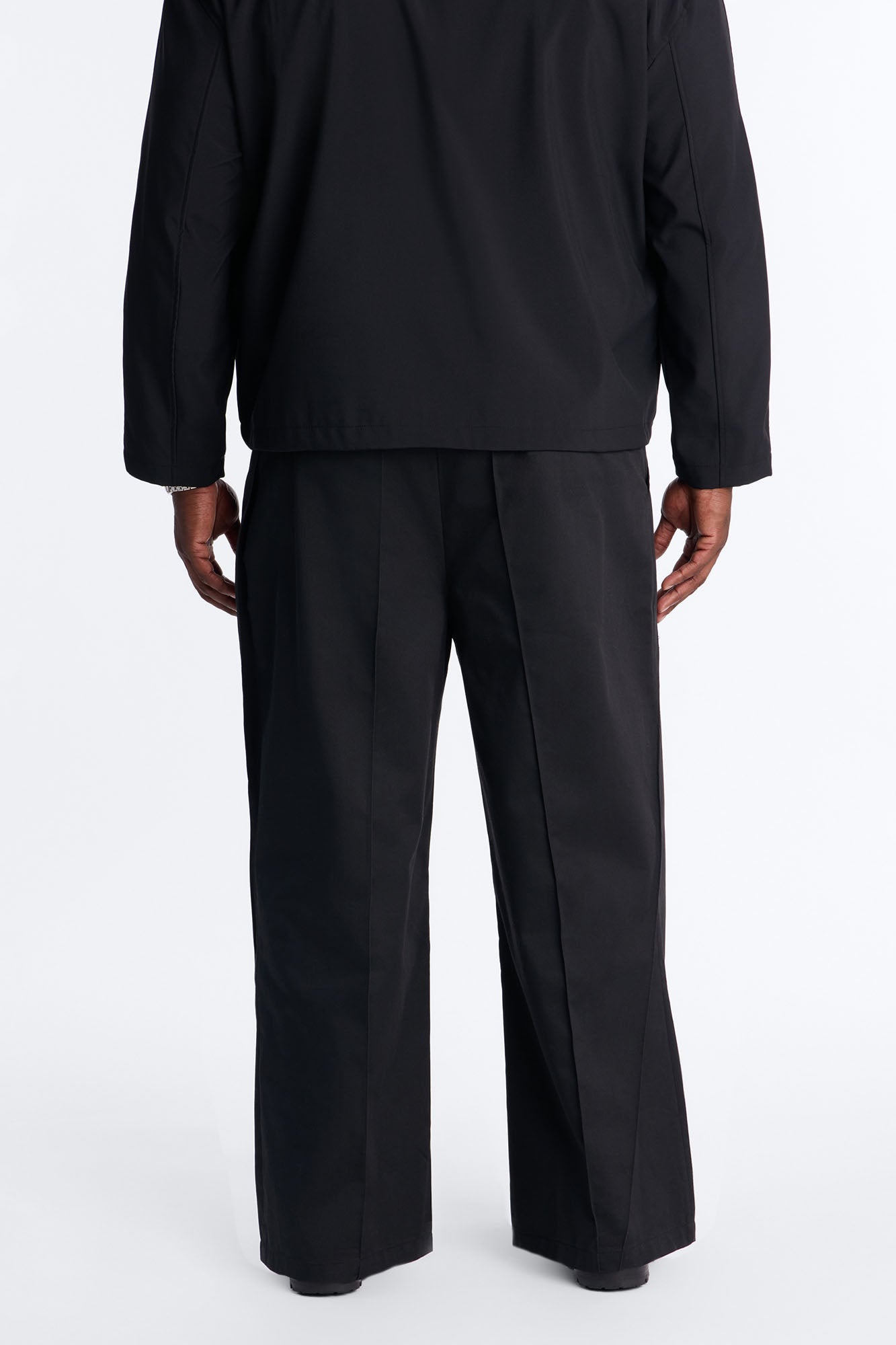 Wide Leg Doheny Abstract Blade Trouser - Black