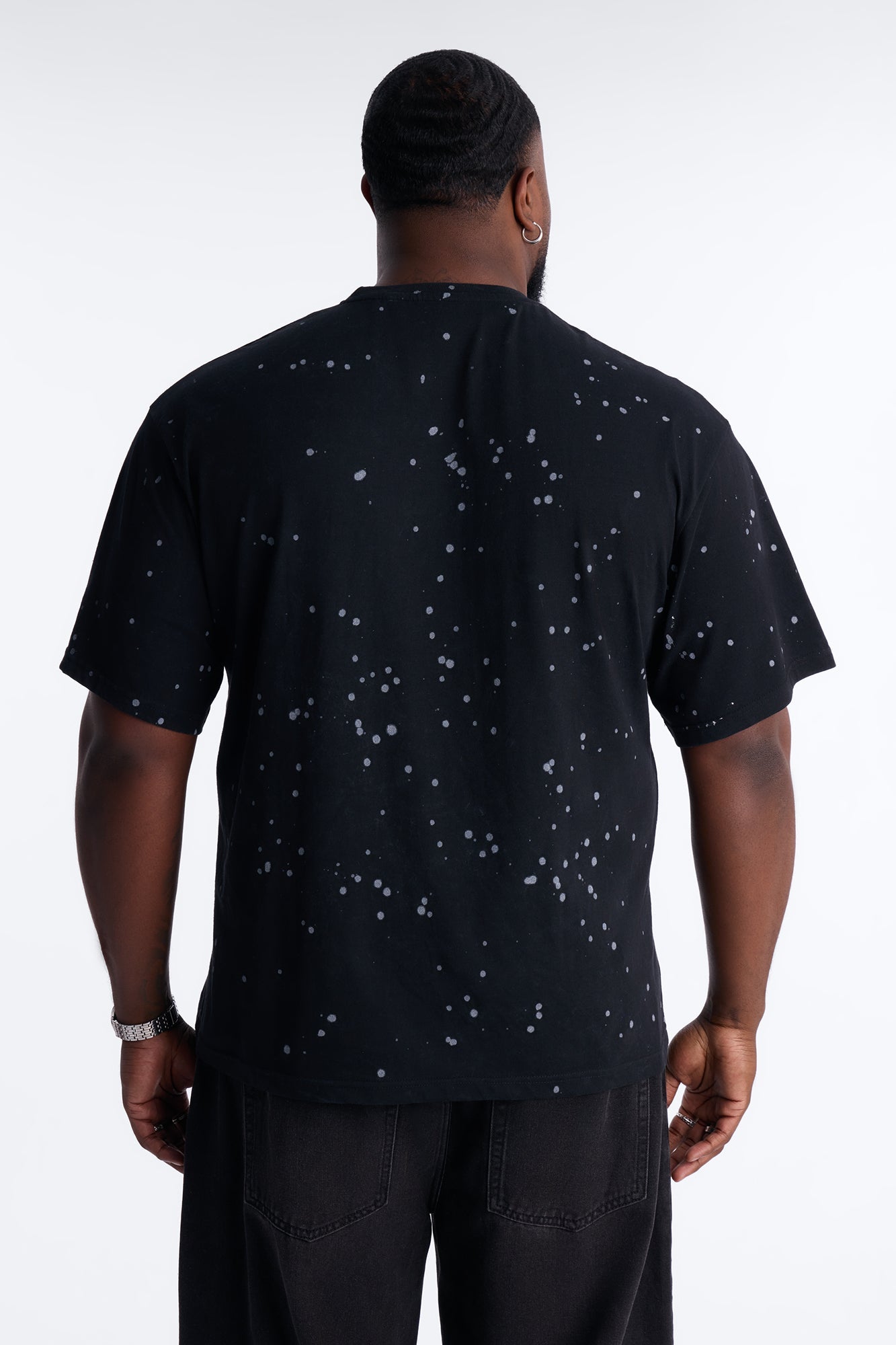 Misfits Rebel Applique Detail Graphic Short Sleeve Tee - Black