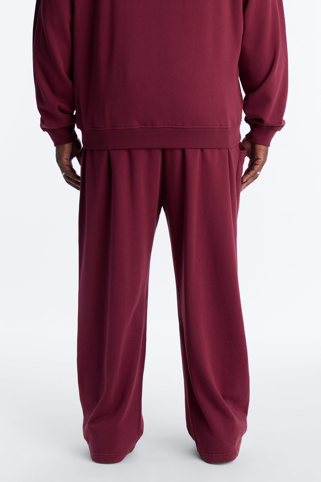 Cross Patch Sweatpants - Burgundy