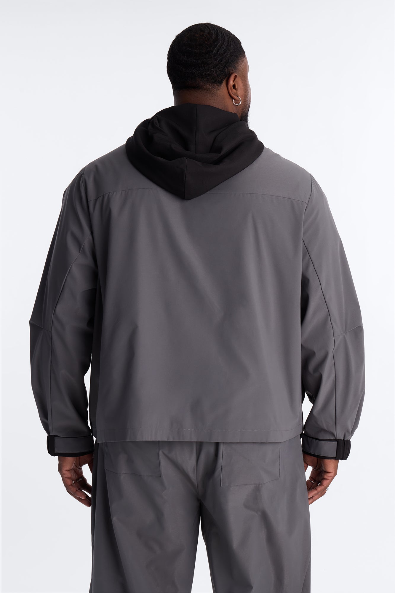 Oversized Montalvo Mixed Worlds Shirt Jacket - Black
