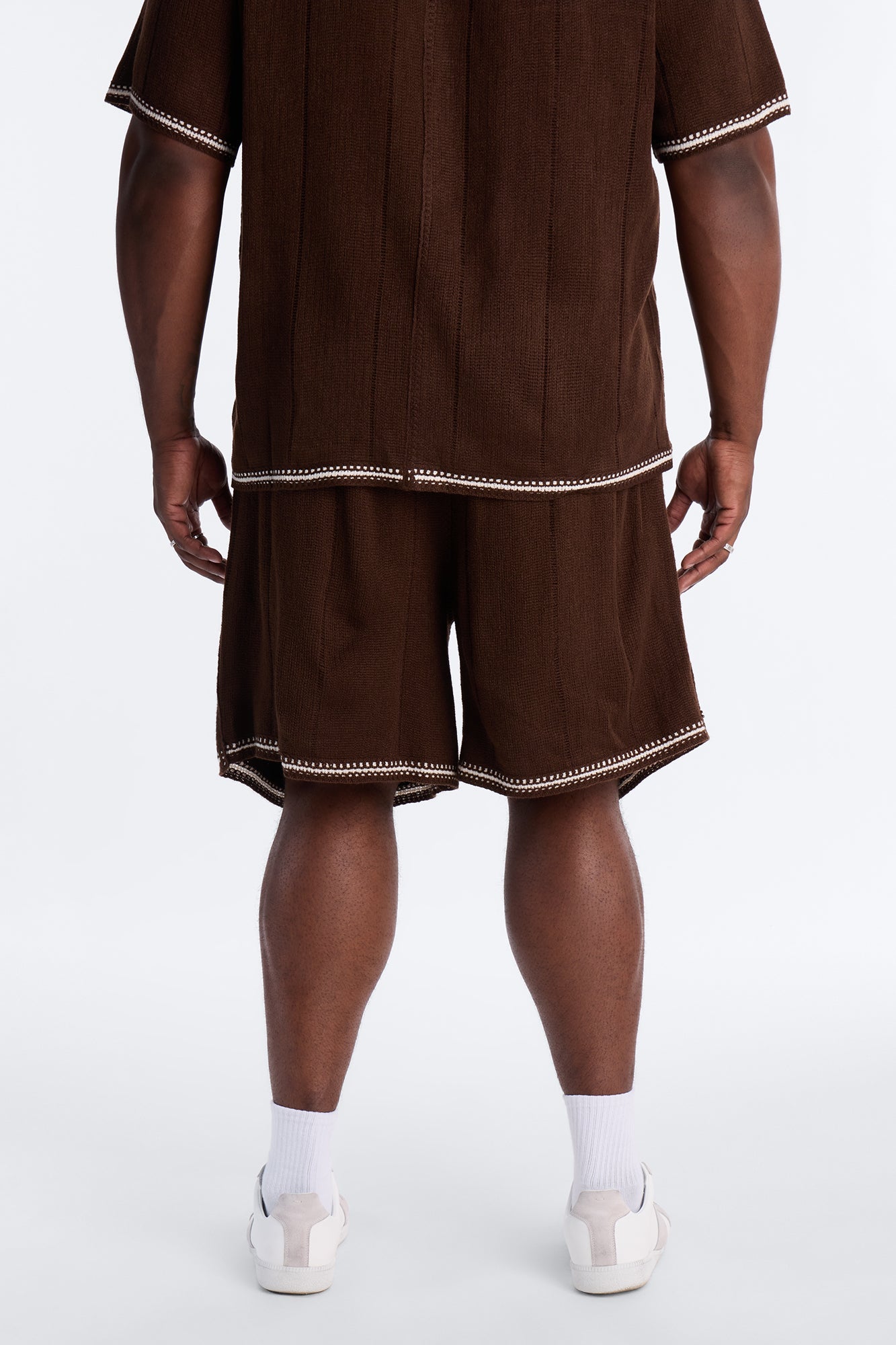 Relaxed Lido Isle Crochet Short - Brown