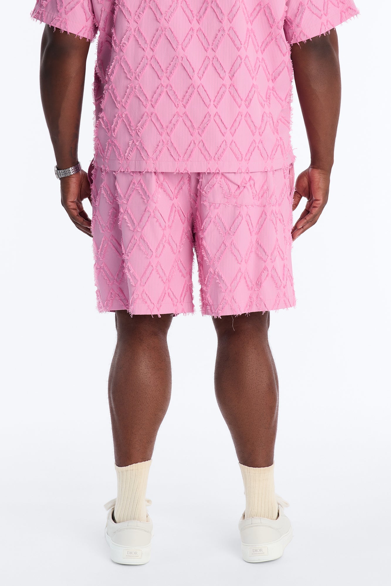 Relaxed Sahara Stripe Short - Mauve