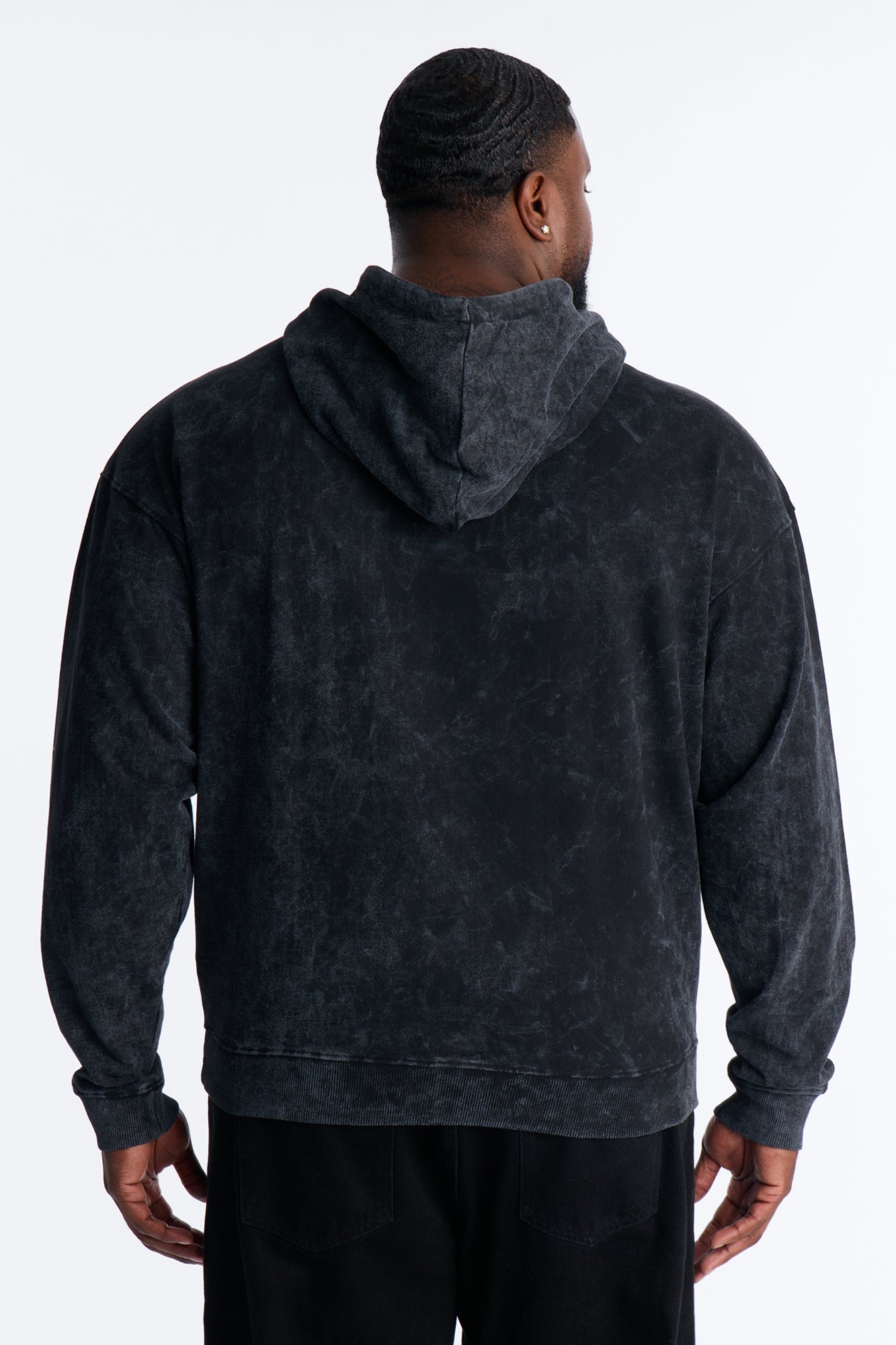 Last Supper Mineral Wash Hoodie - Black Wash