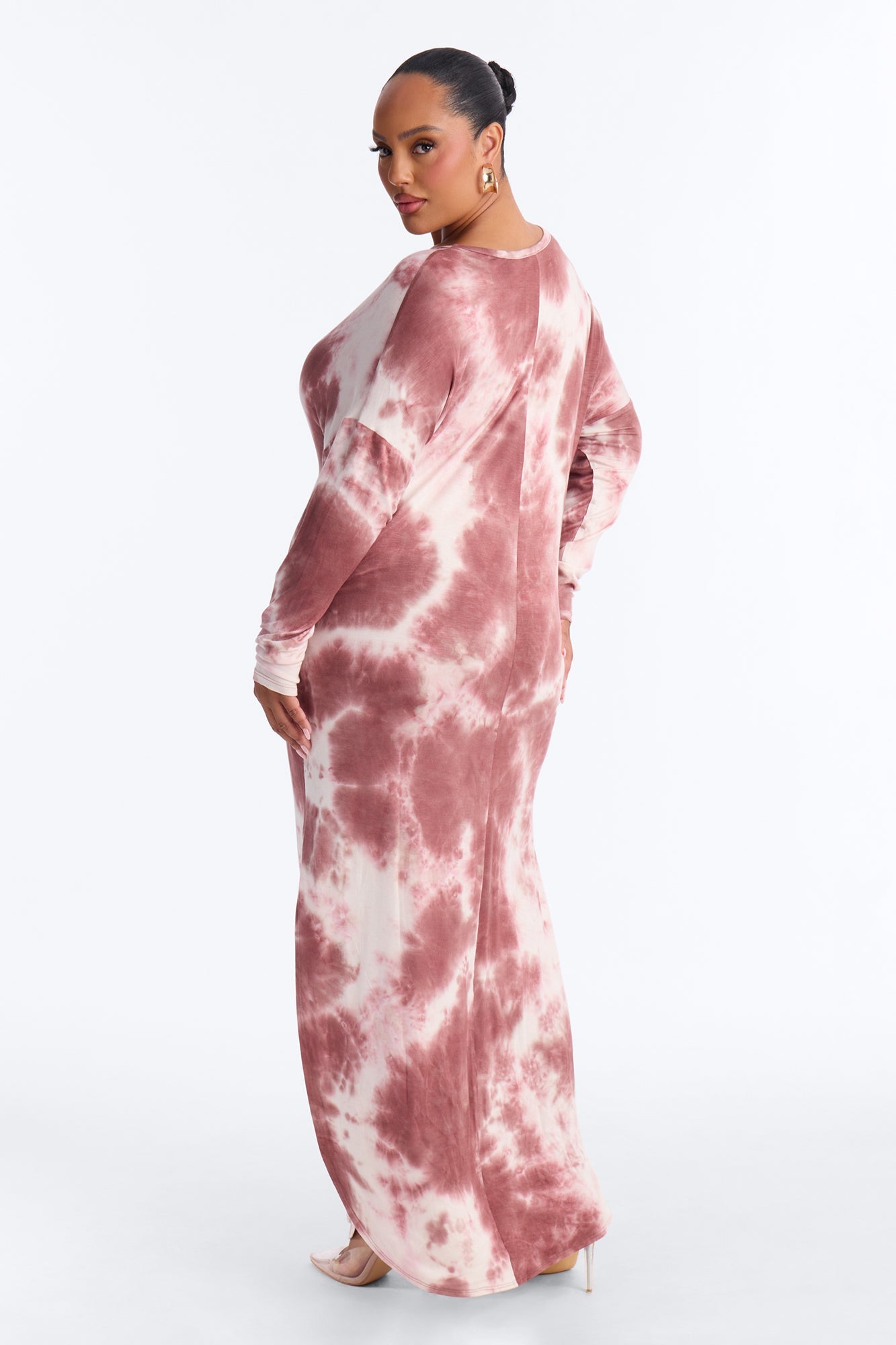 Rayne Tie Dye Maxi Dress - Mauve/combo