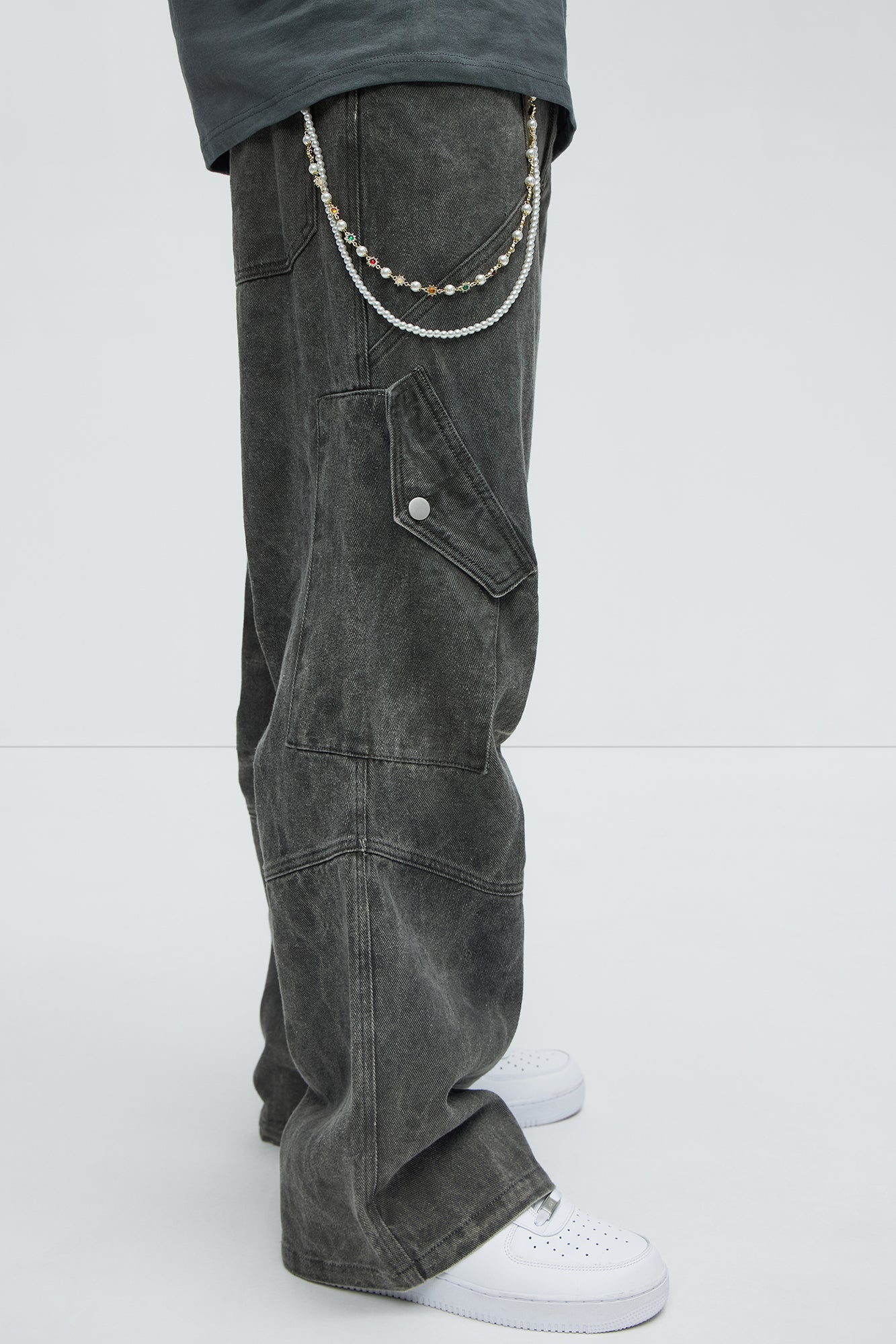 Wantagh Beaded Pants Chain - Gold