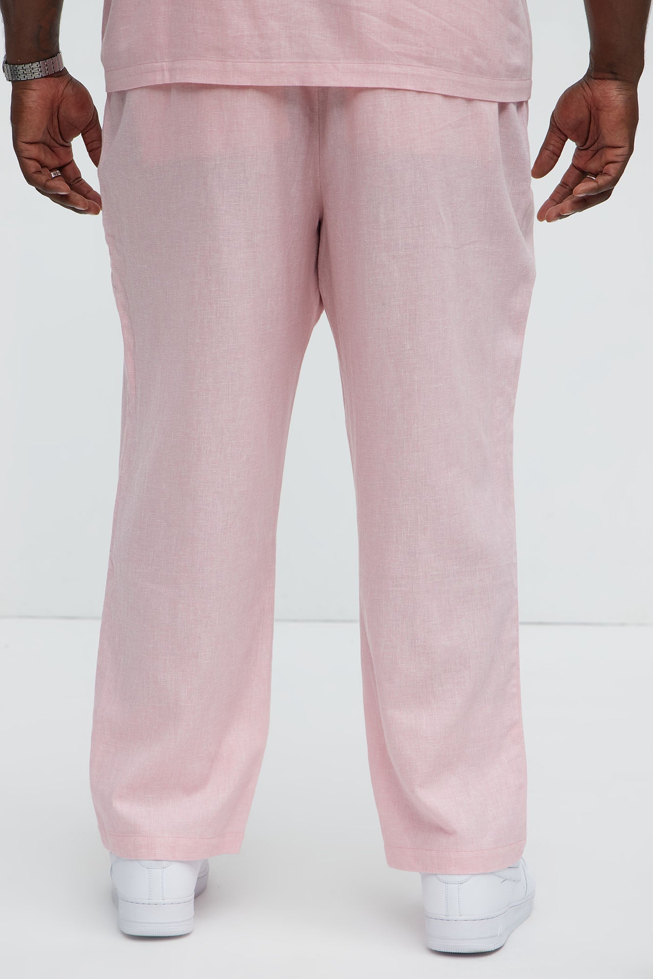 Bahamas Straight Linen Pants - Pink