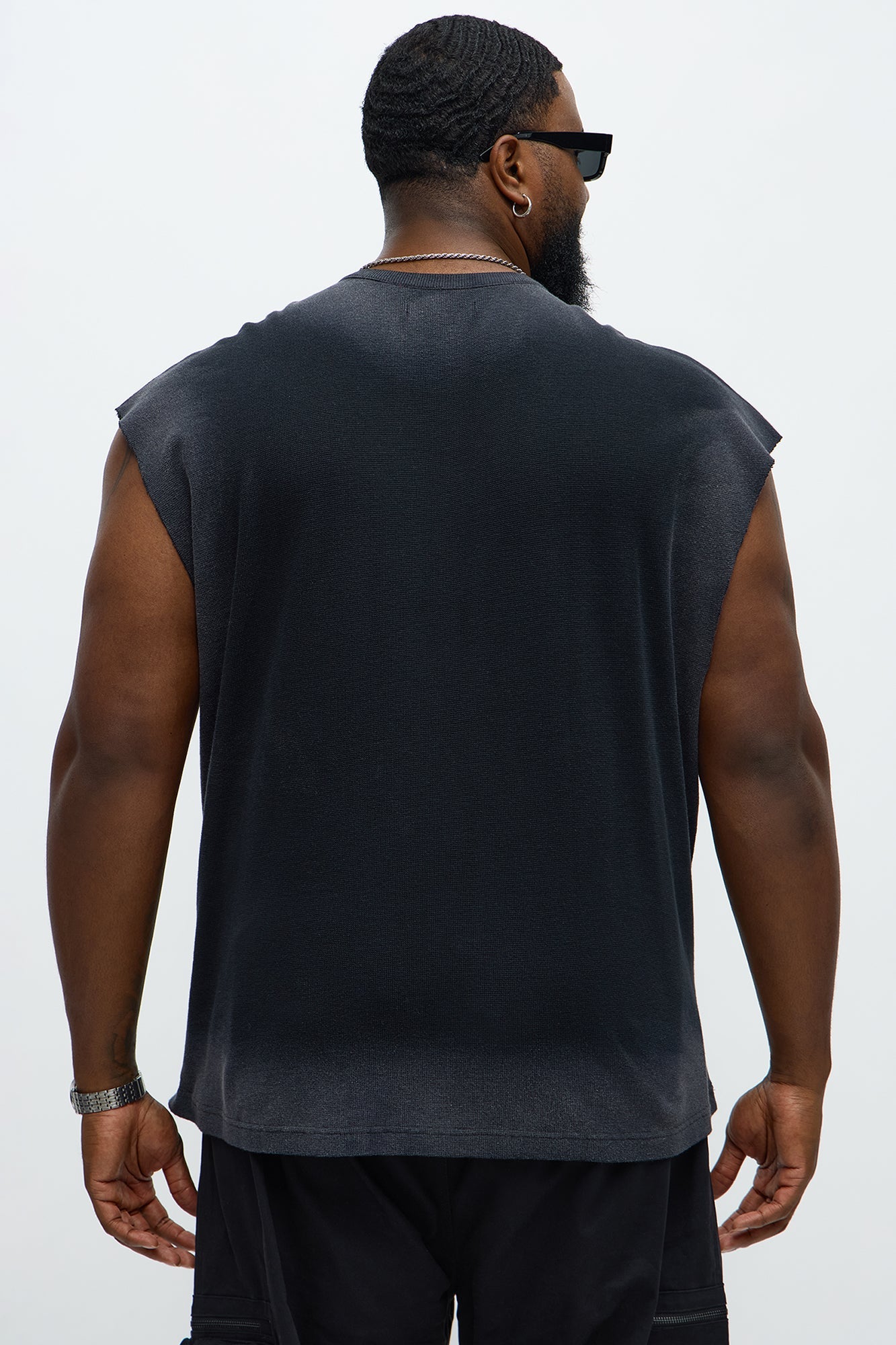 Relaxed Washed Muscle Tank - Gold/Black