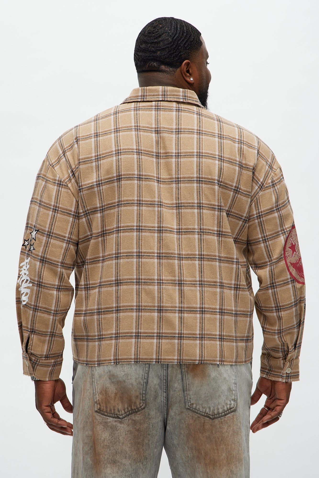 Revenge Woven Flannel - Taupe/combo