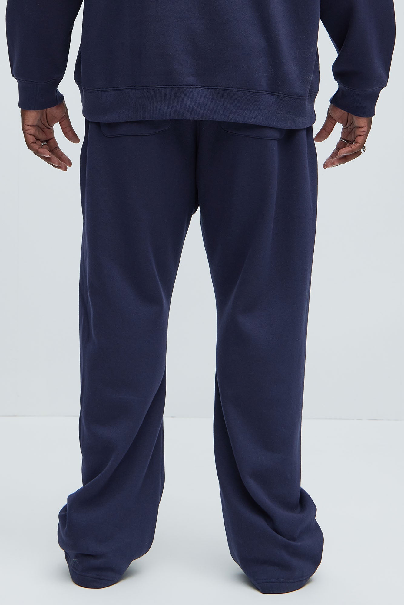 Von Dutch Split Flared Sweatpants - Navy