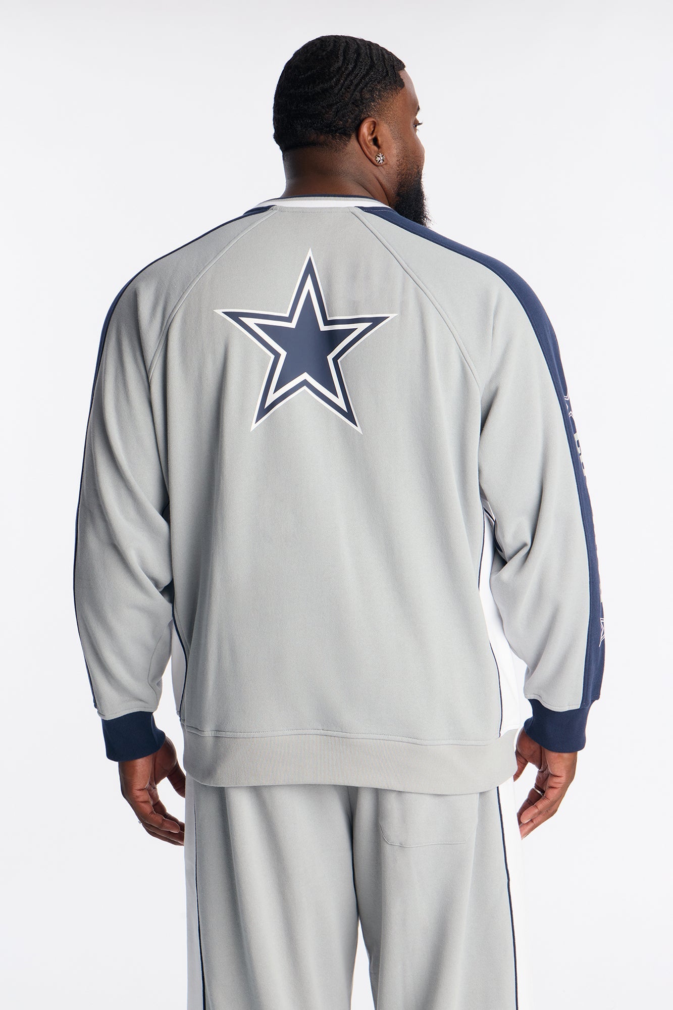 Cowboys Wave Rider Crewneck Sweatshirt - Grey