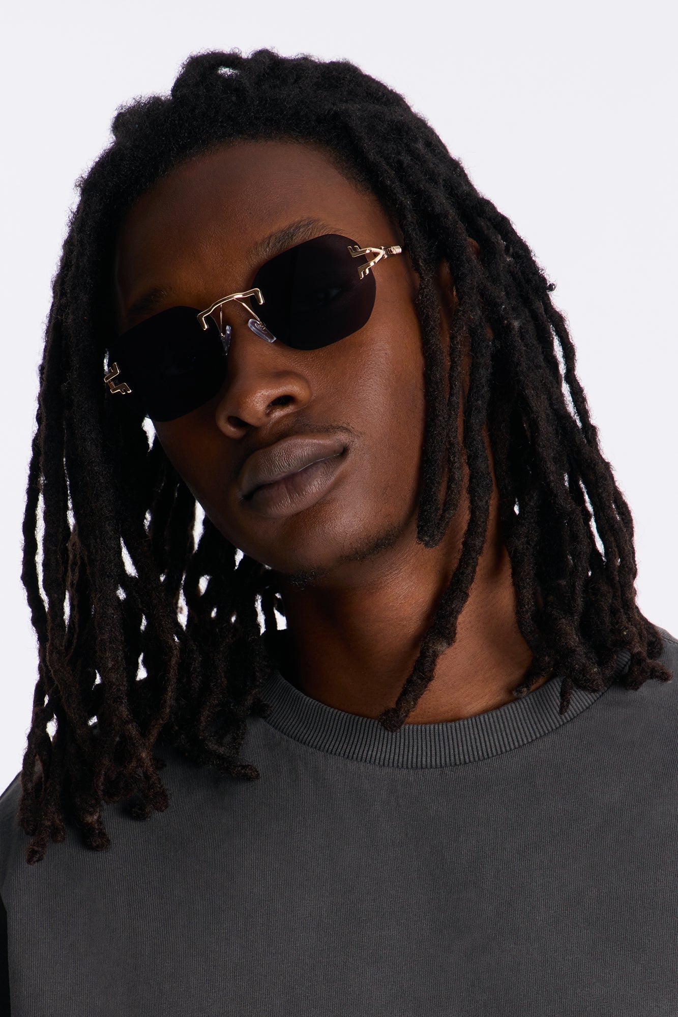 Oval Colored Lenses Metal Sunglasses - Gold/Black