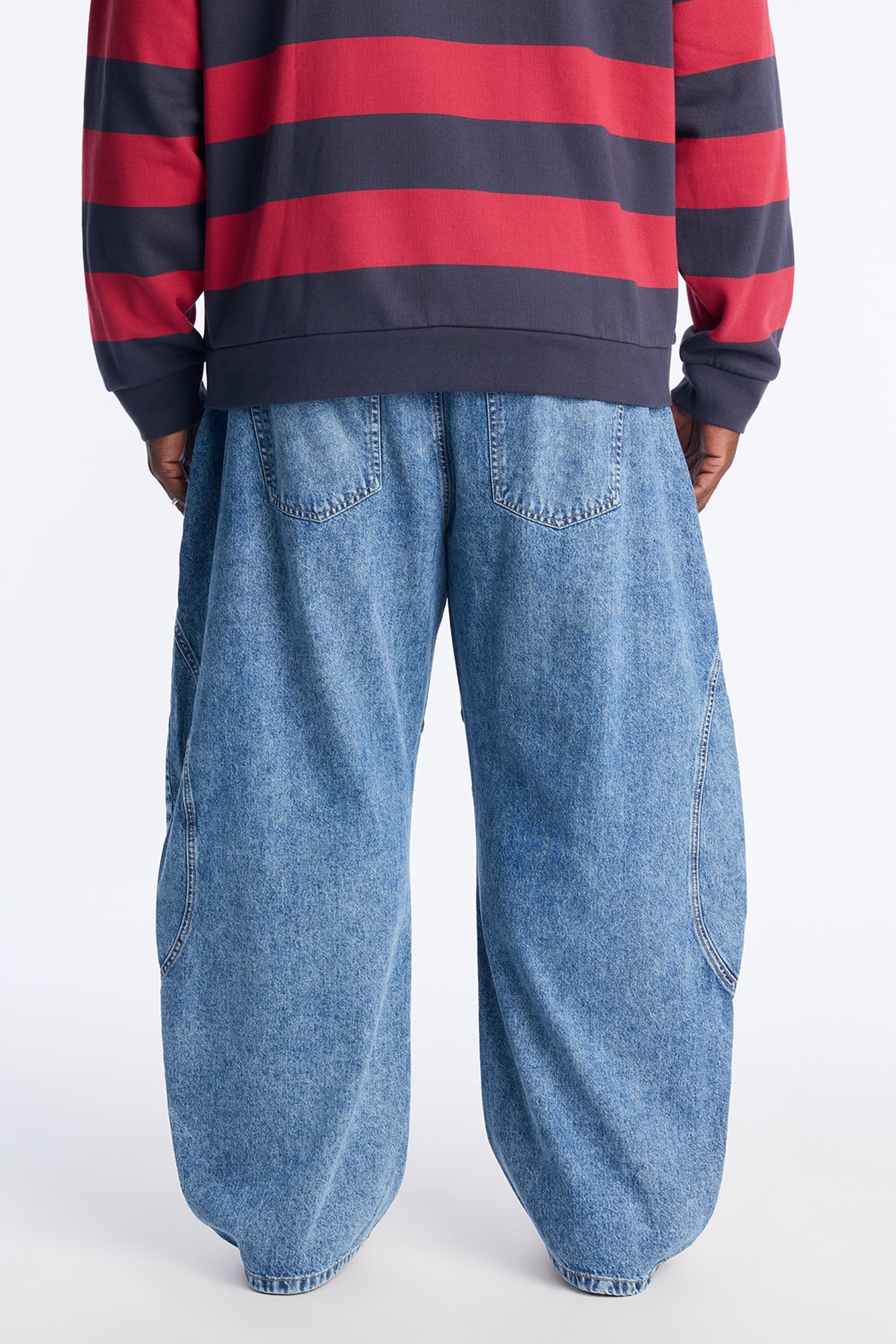 Barrel Paneled Ways Jean - Medium Blue Wash