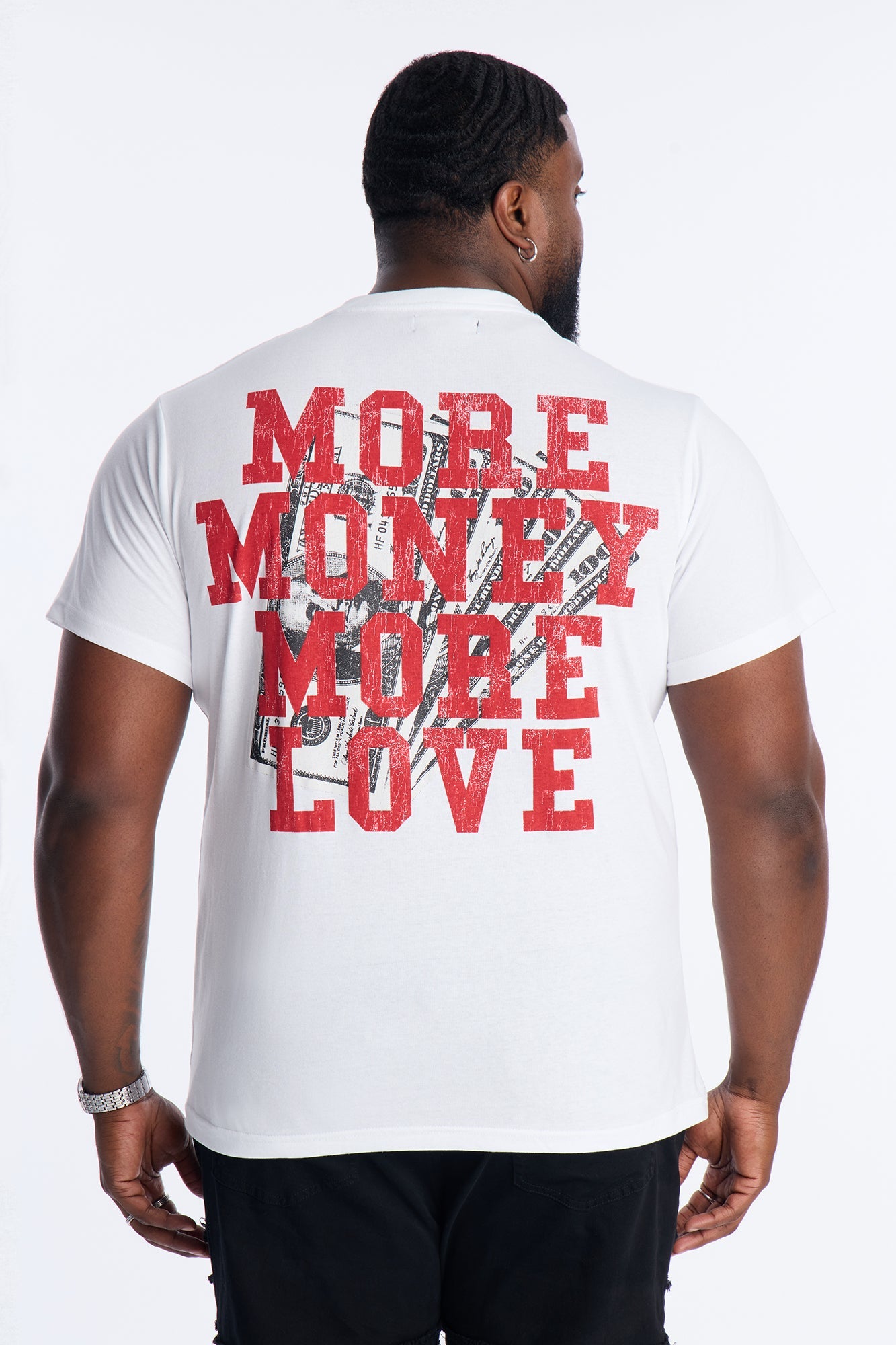 More Money More Love Short Sleeve Tee - White