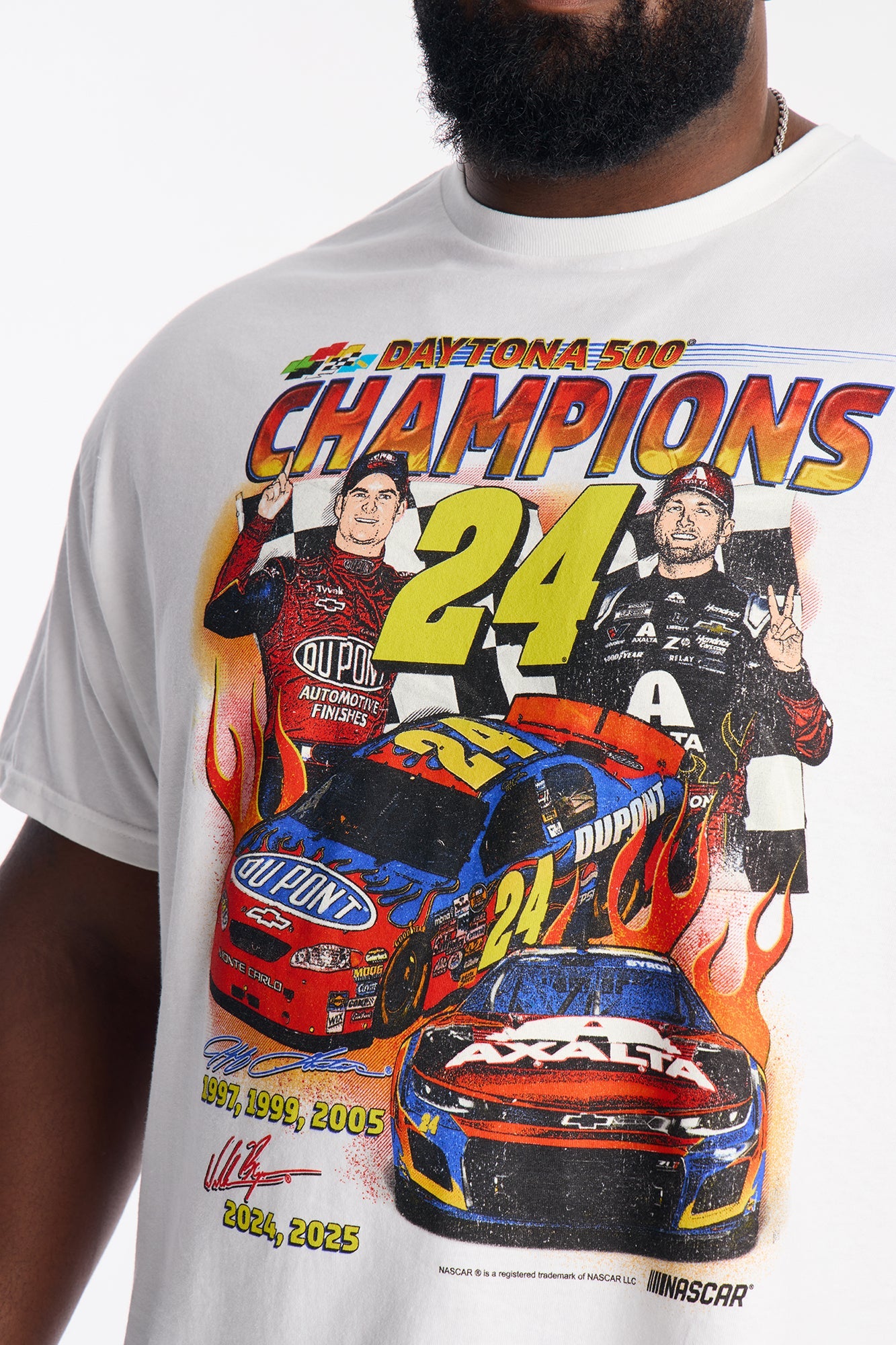NASCAR Daytona 500 Vintage Short Sleeve Tee - White