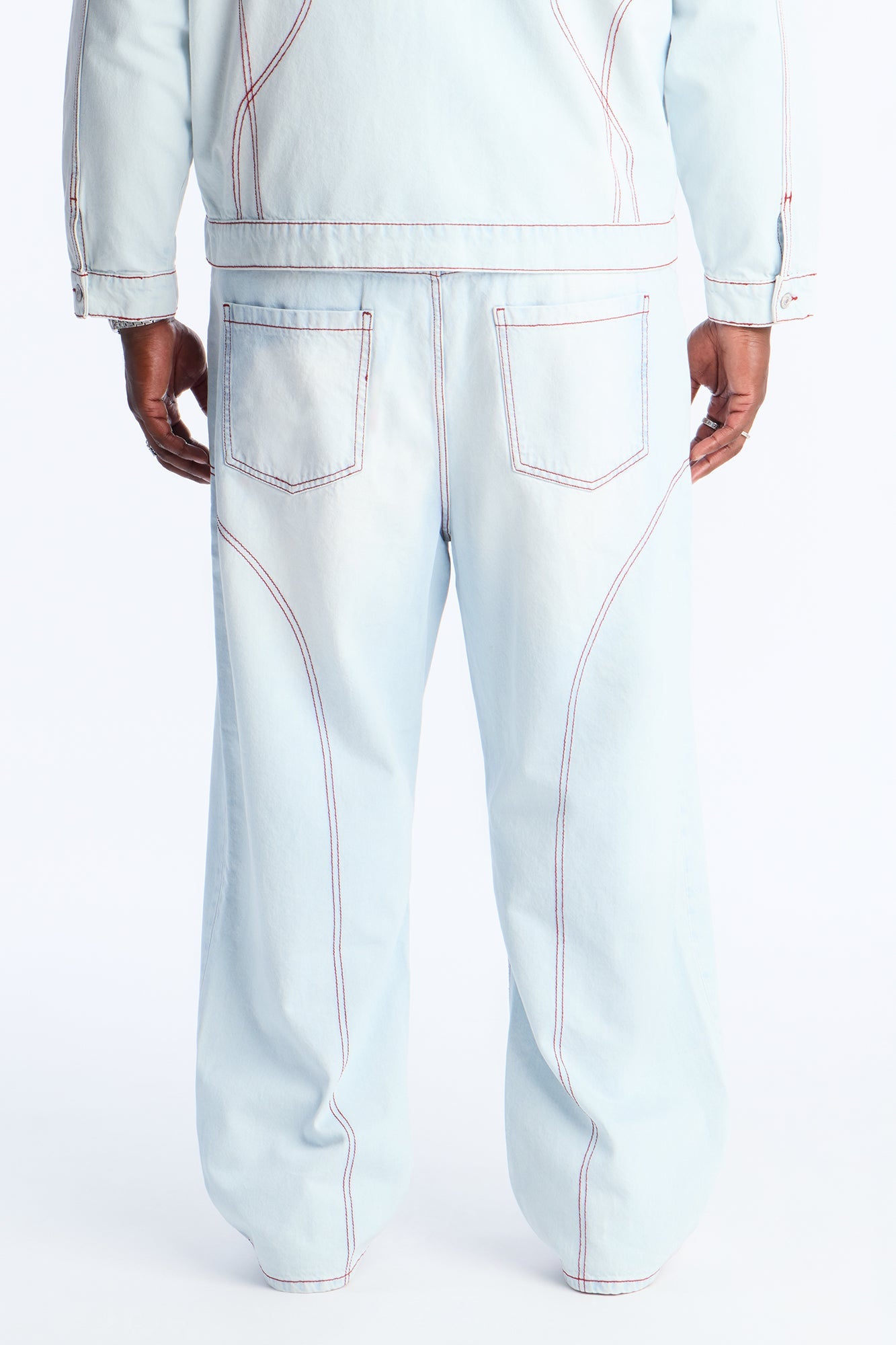 Baggy Thick Thread Jean - Light Wash