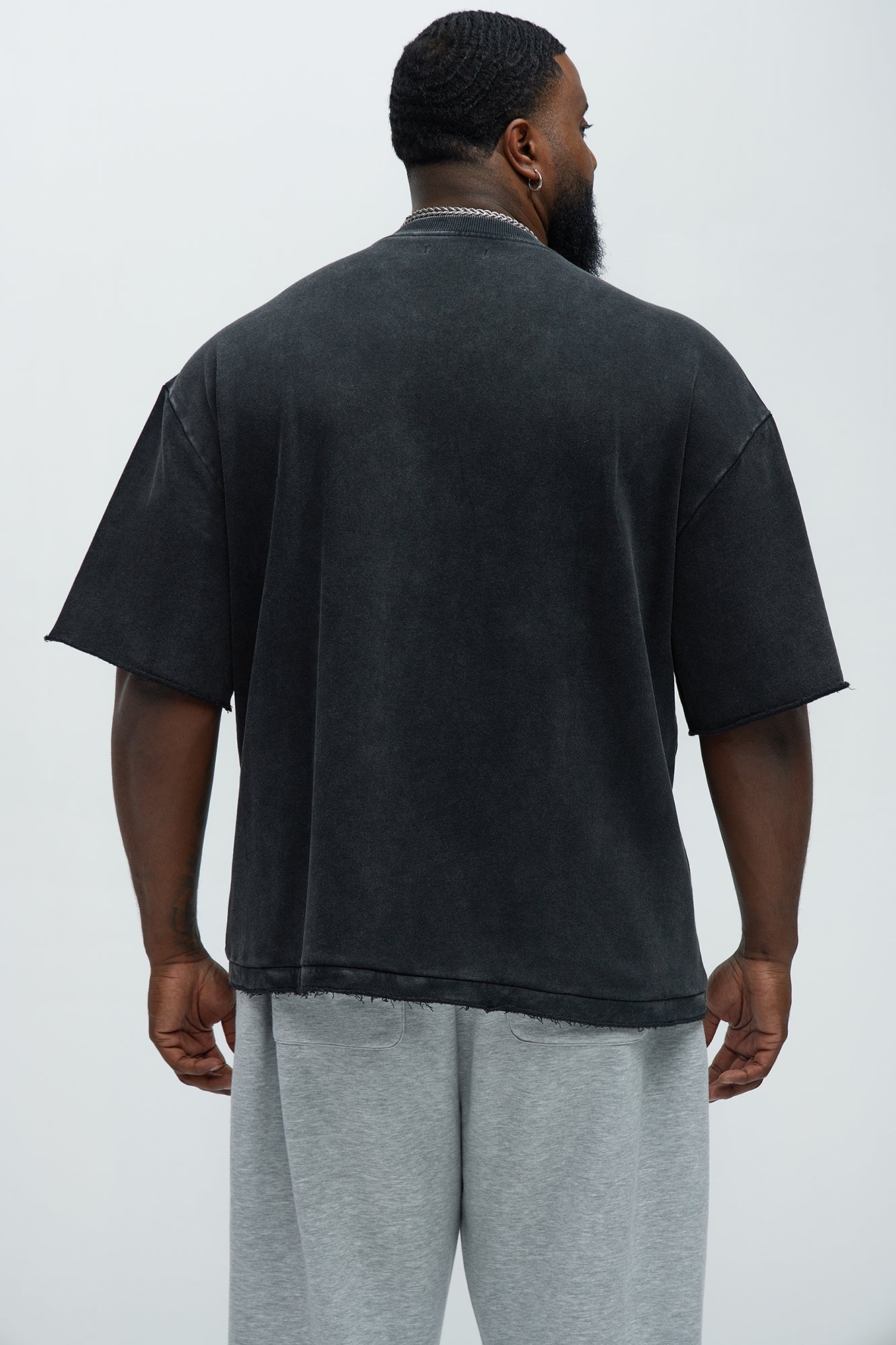 Tyson Rave Patched Heavy Wash Relaxed Tee - Black Wash
