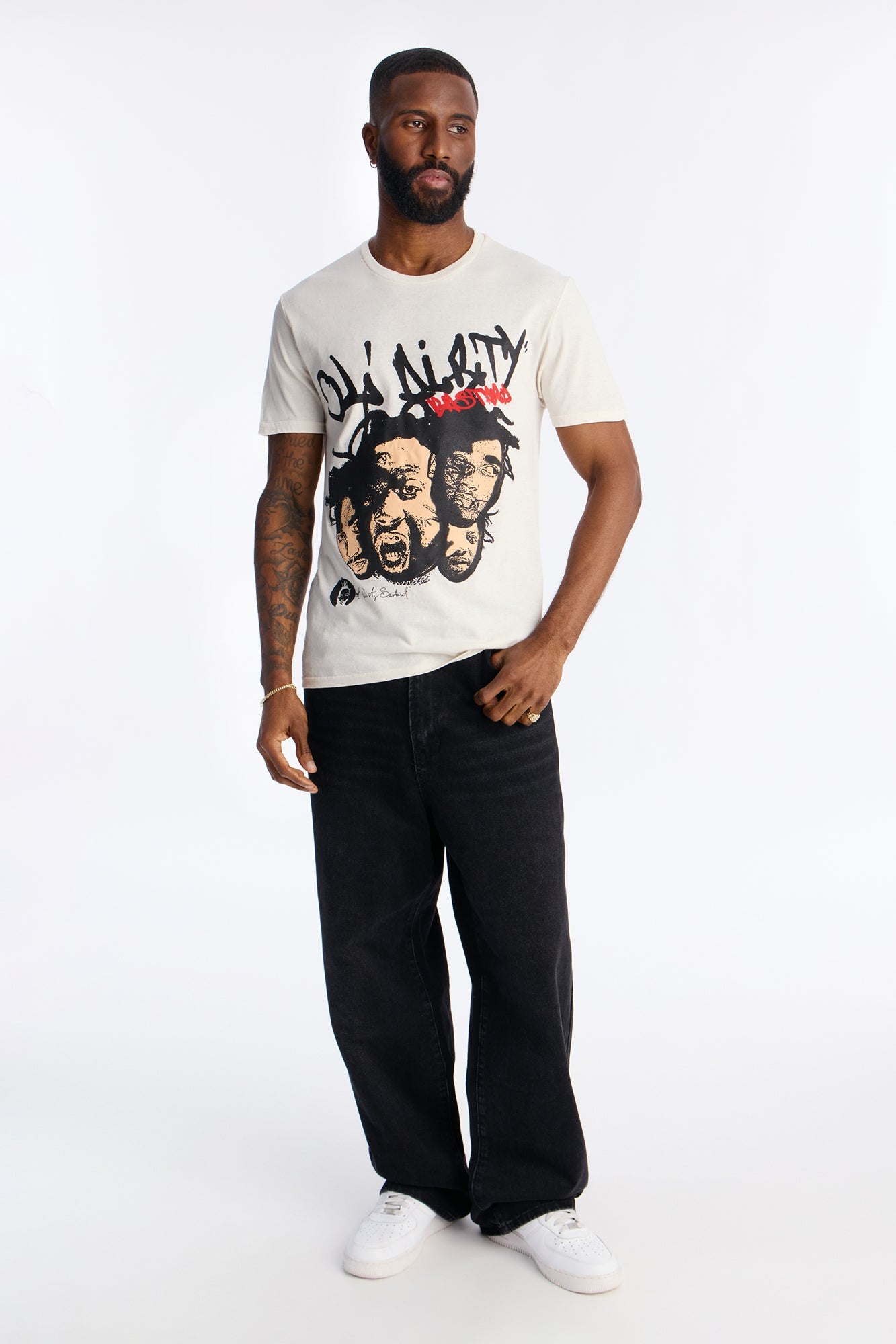 Old Dirty Bastard Phases Short Sleeve Tee - Cream