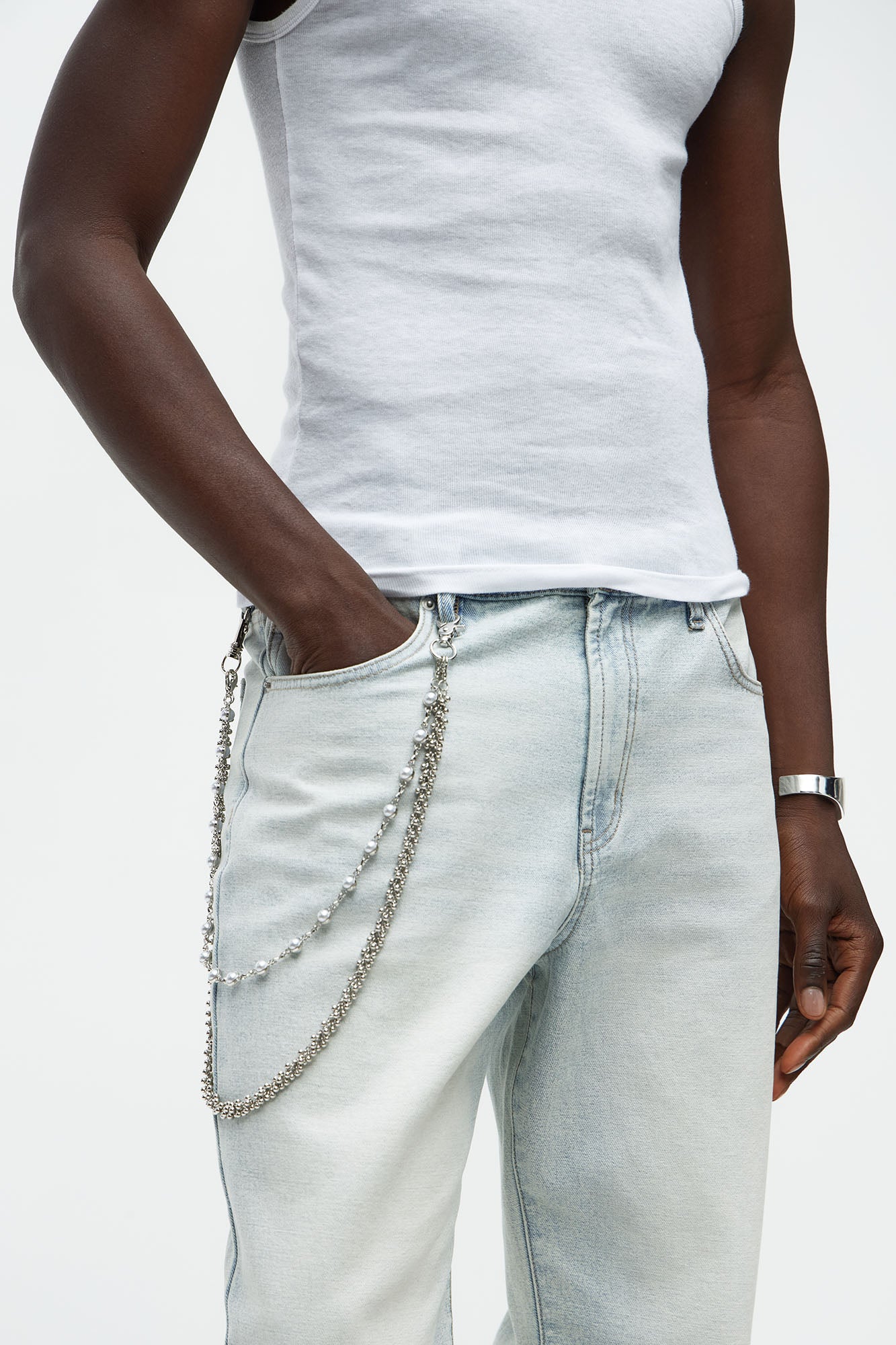Twisted Pants Chain - Silver