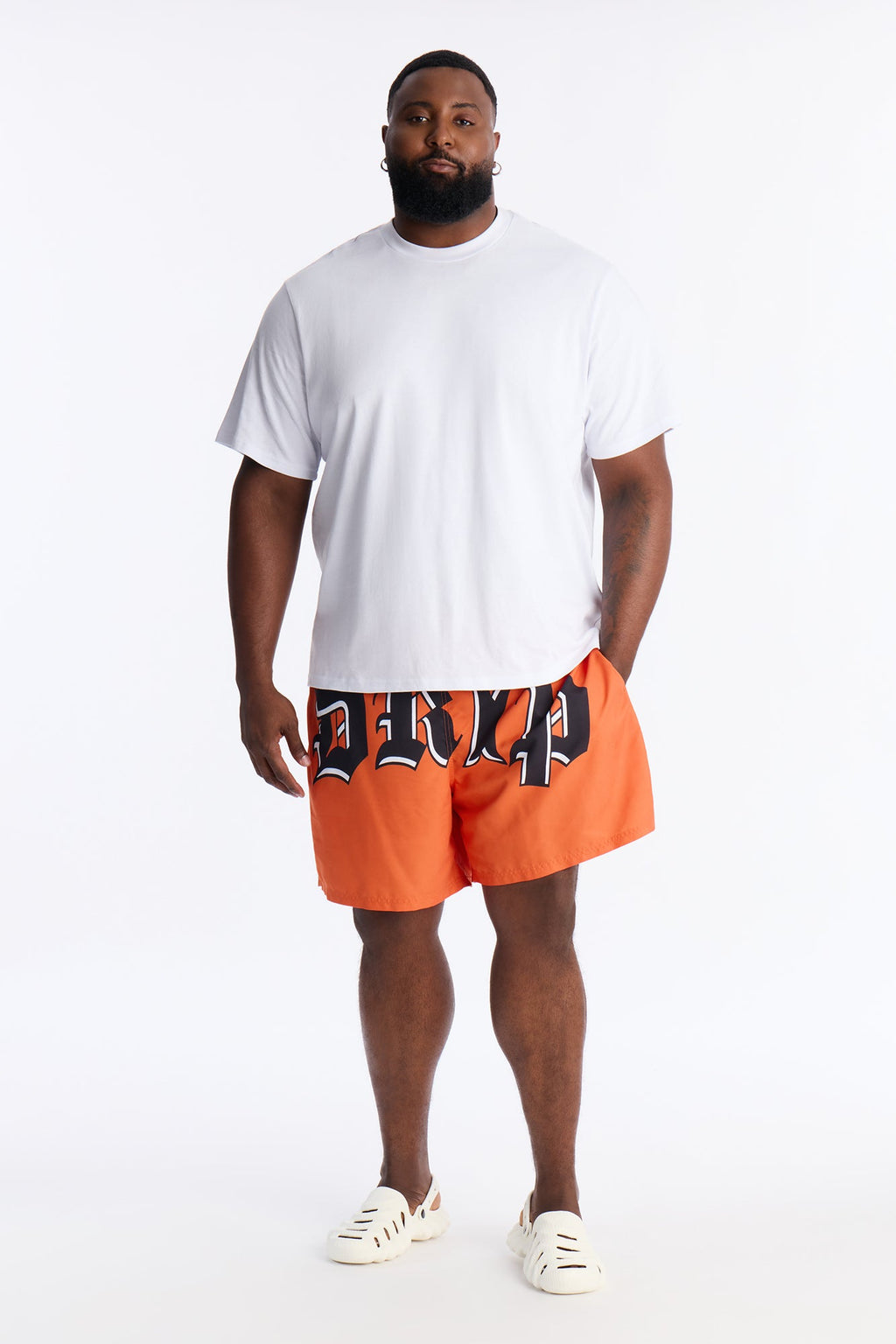 All The Drip Swim Trunk 7″ - Orange