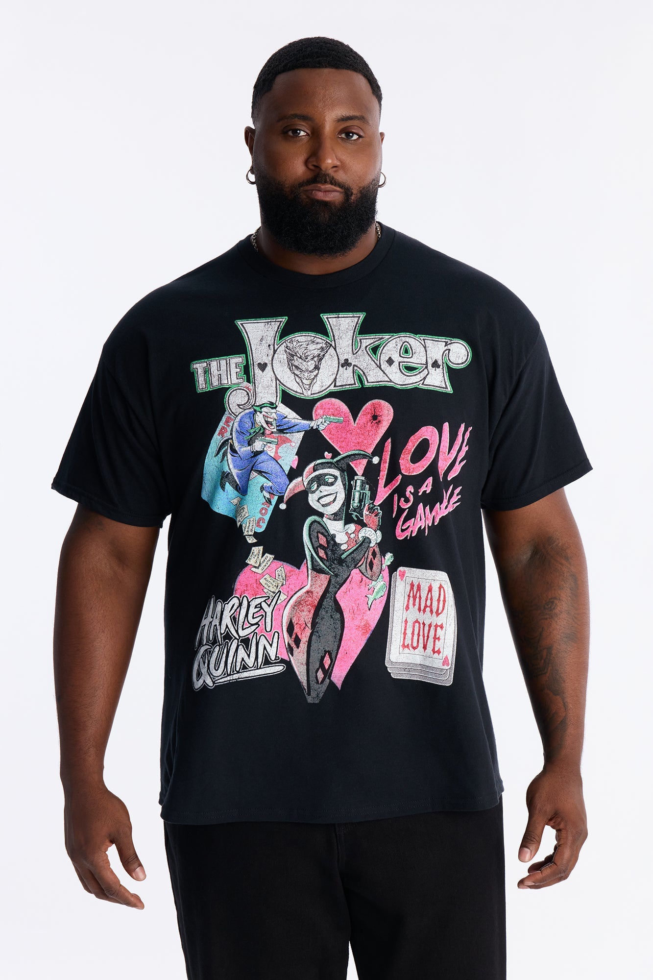 The Joker And Harley Mad Love Short Sleeve Tee - Black