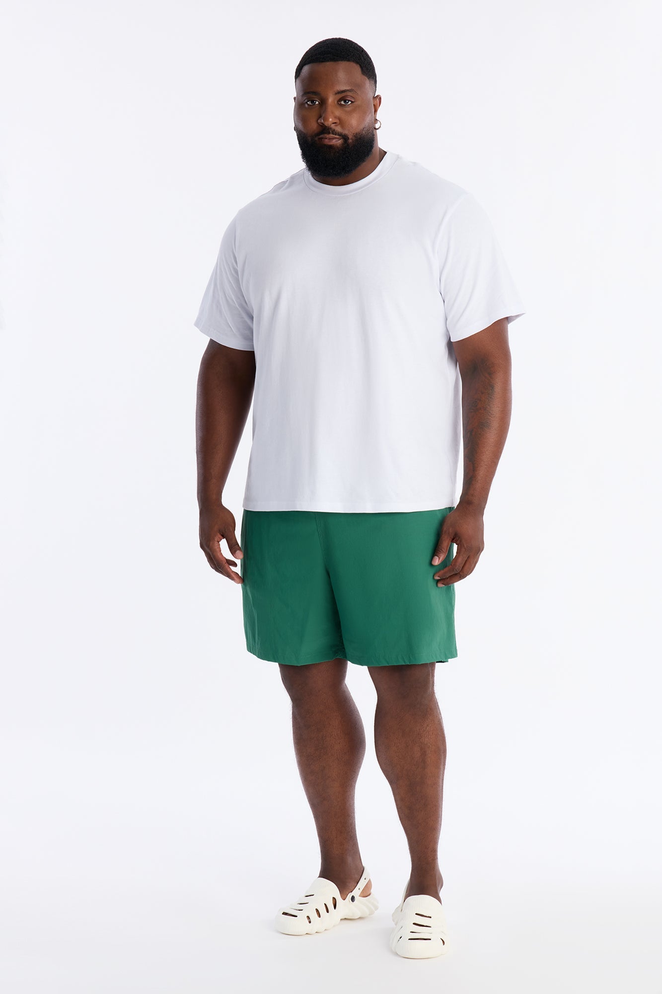 Montez Stretch Swim Trunk 7″ - Hunter Green